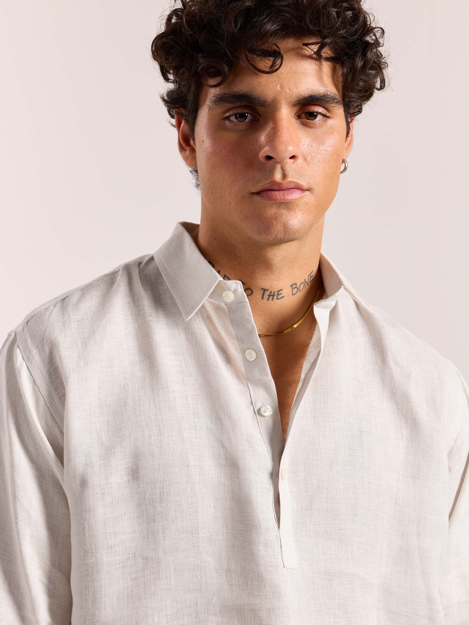 Almond White Linen Pullover (Pre-Order) - Image 5