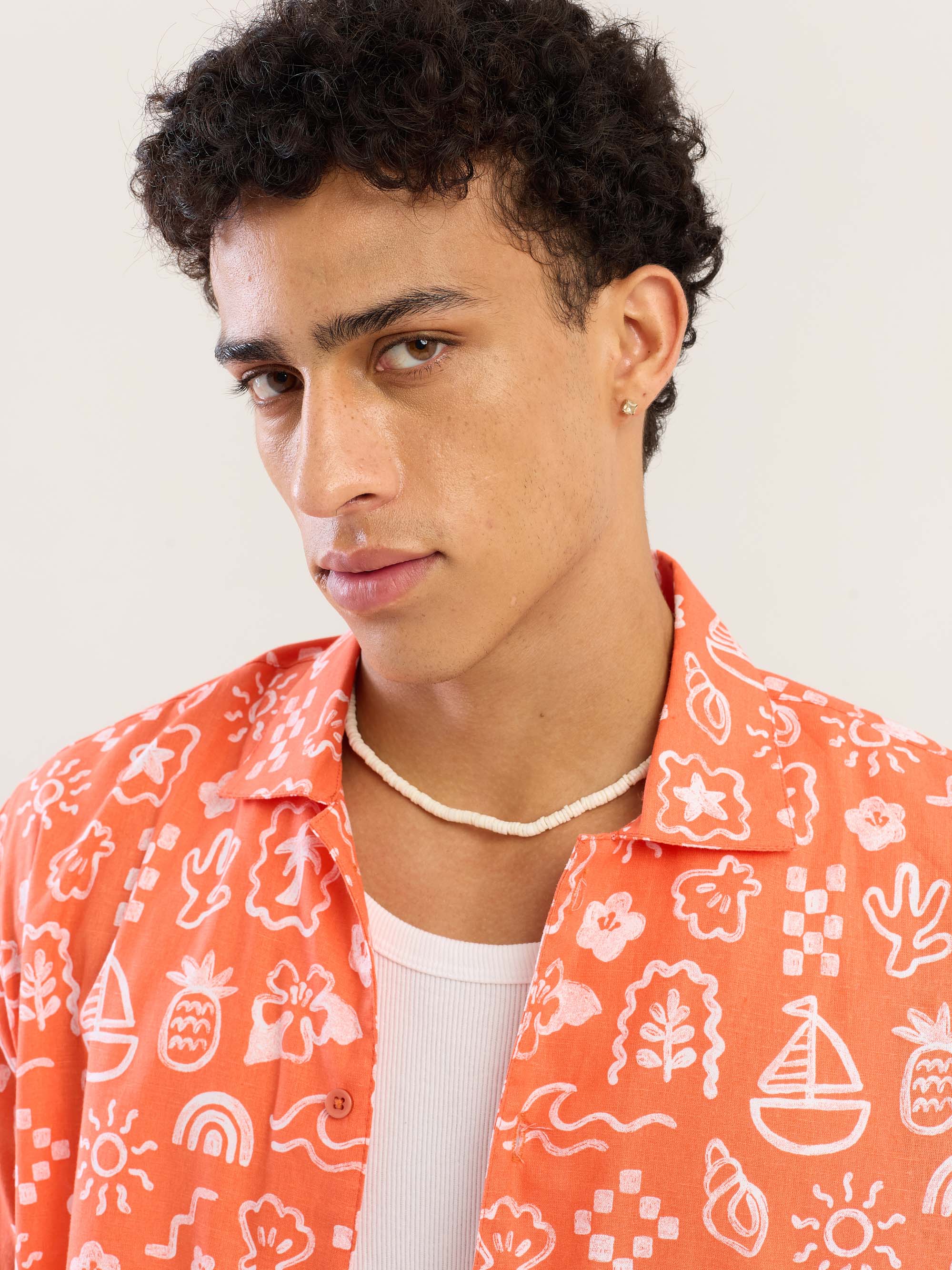 Beach Paradise Doodle Printed Shirt - Image 5