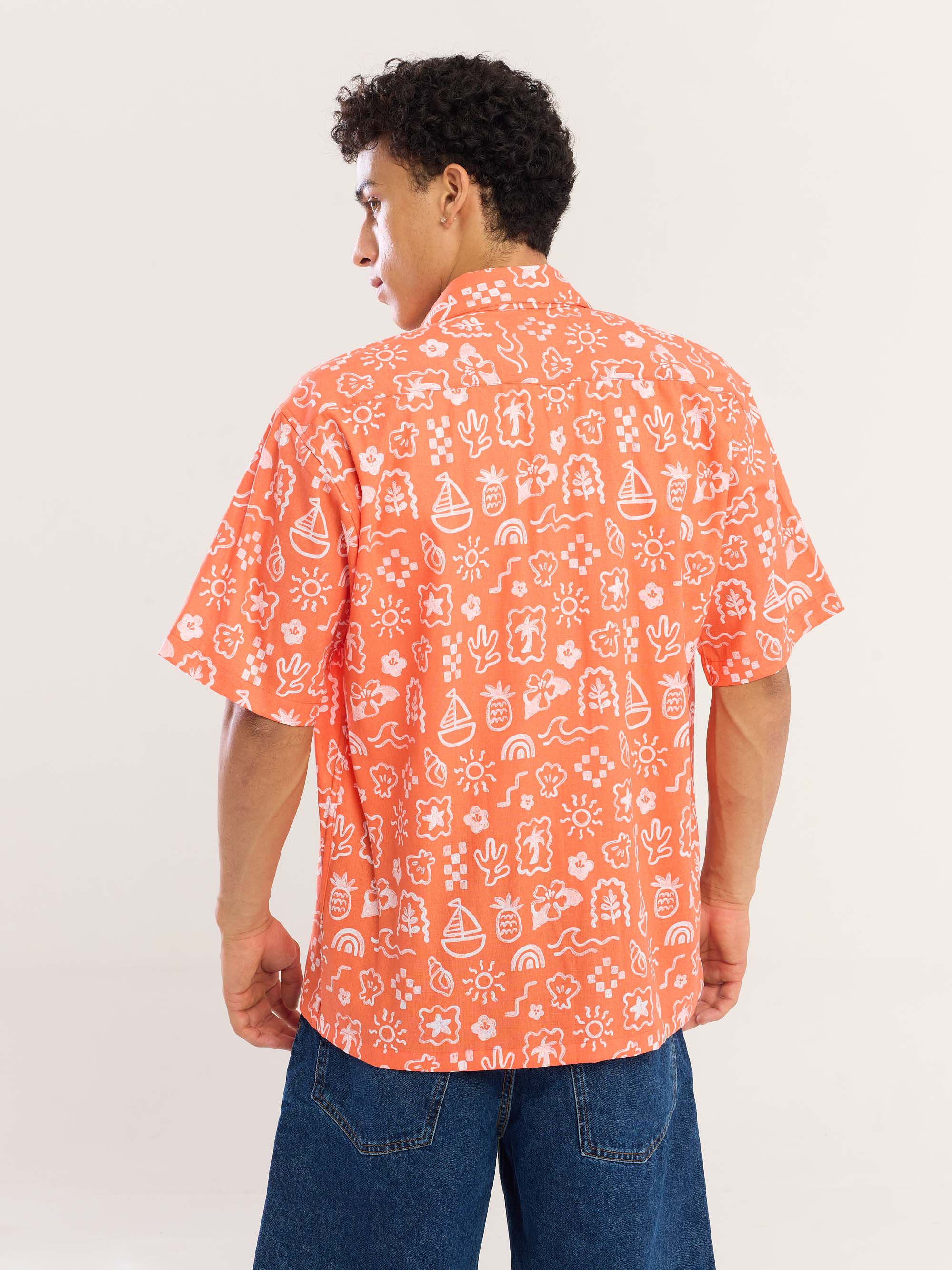 Beach Paradise Doodle Printed Shirt - Image 6