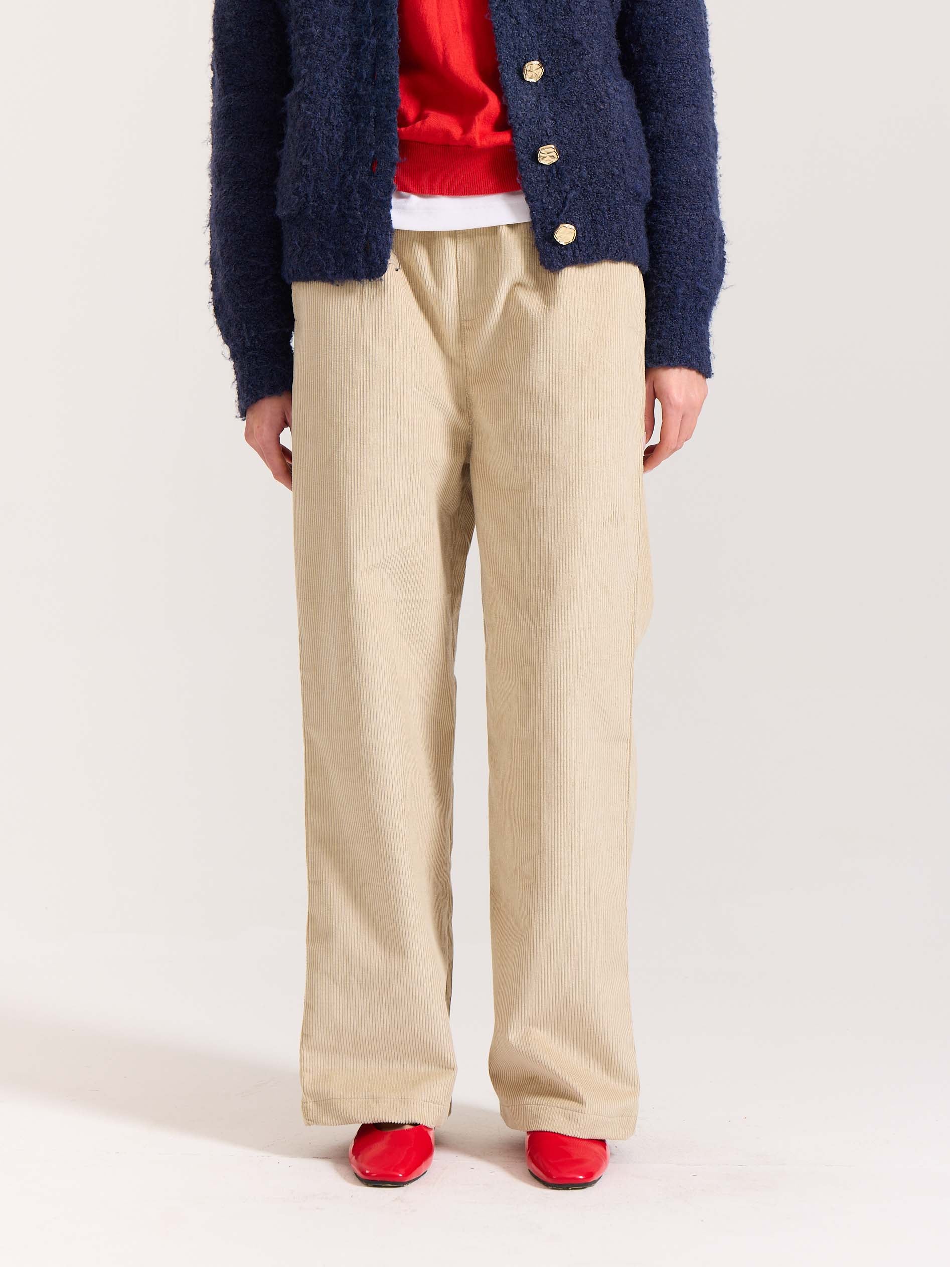 Beige Corduroy Pull-on Pants - Image 7