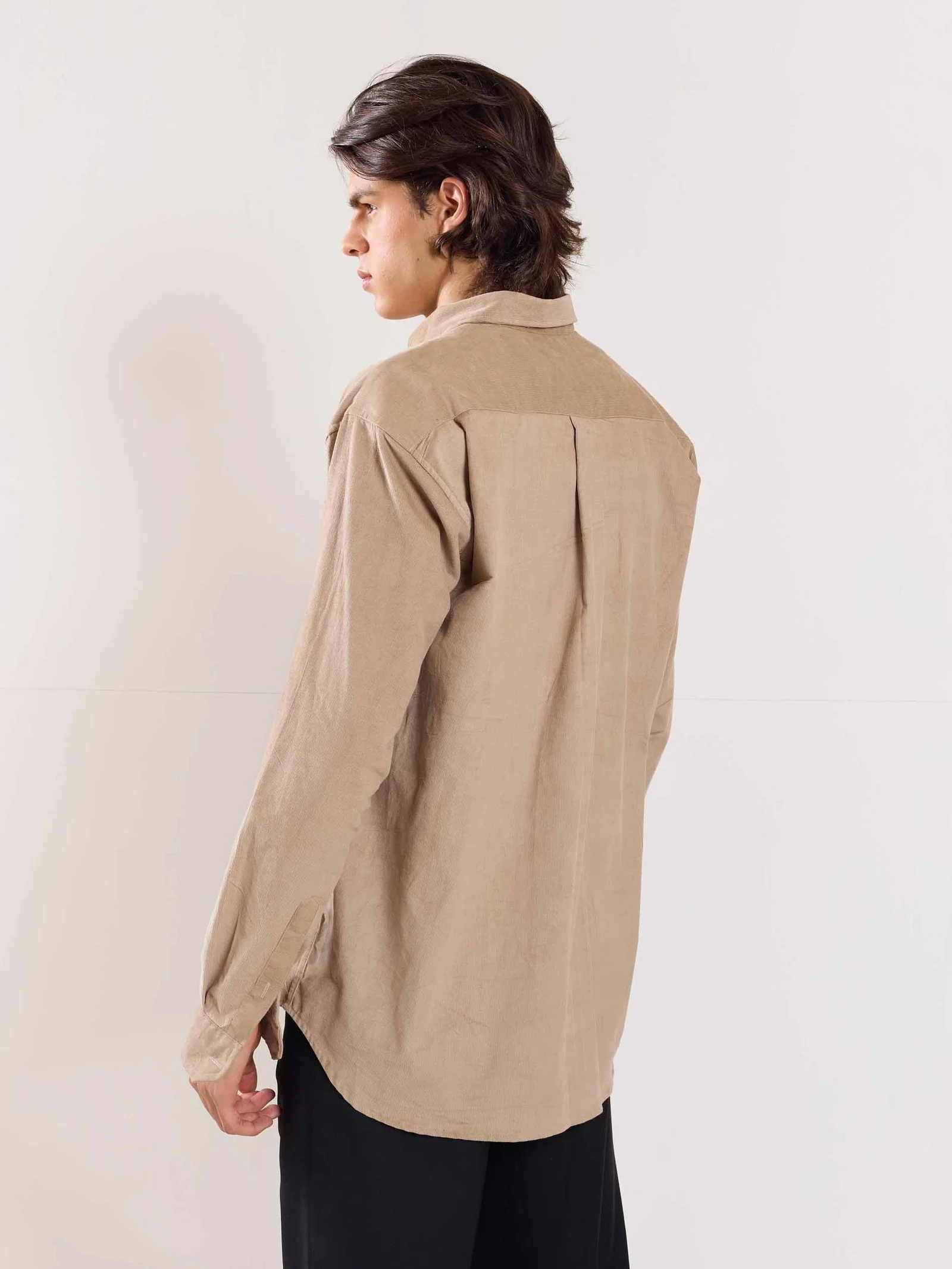Beige Corduroy Shirt - Image 6