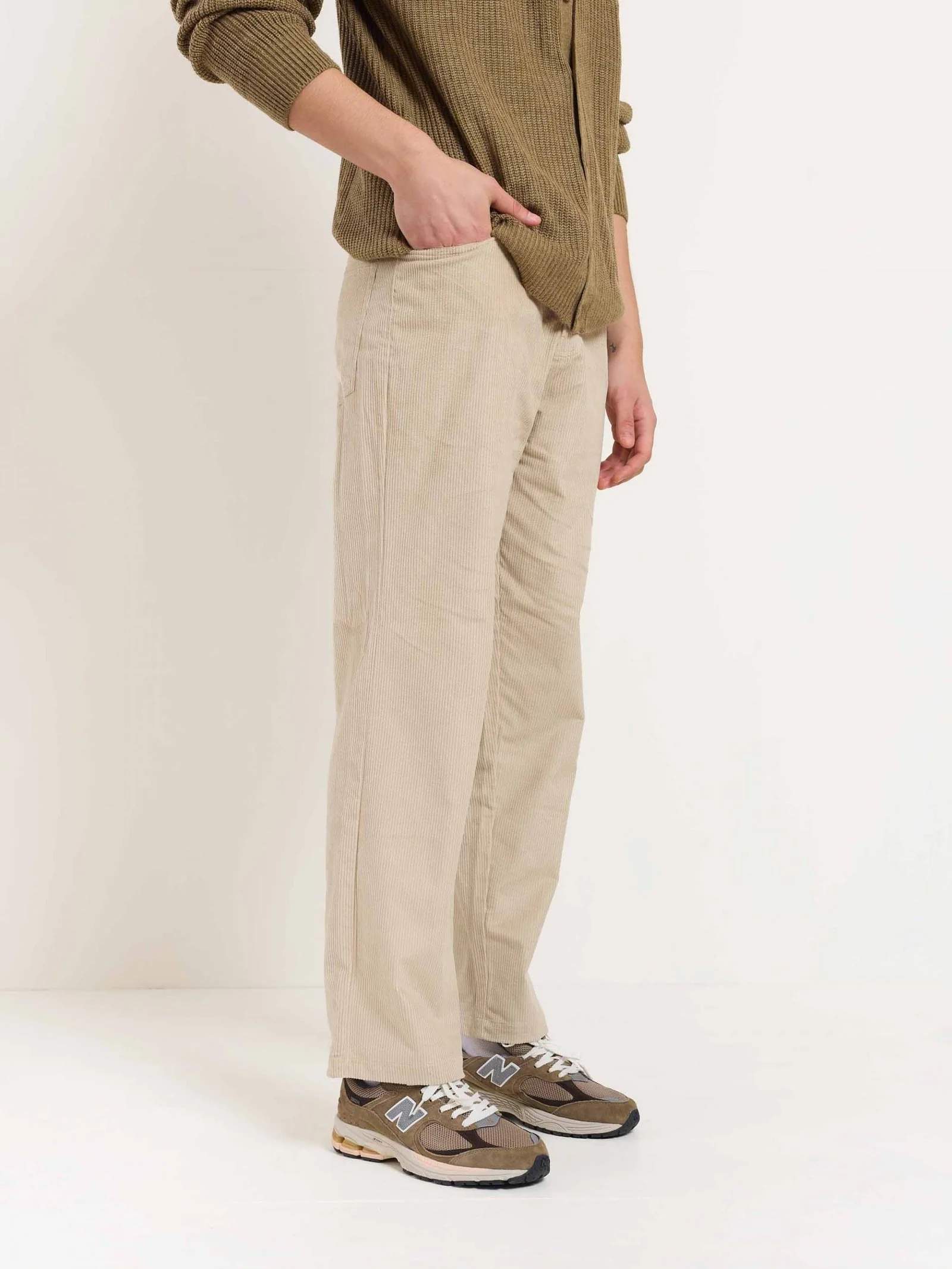 Beige Corduroy Trousers - Image 4