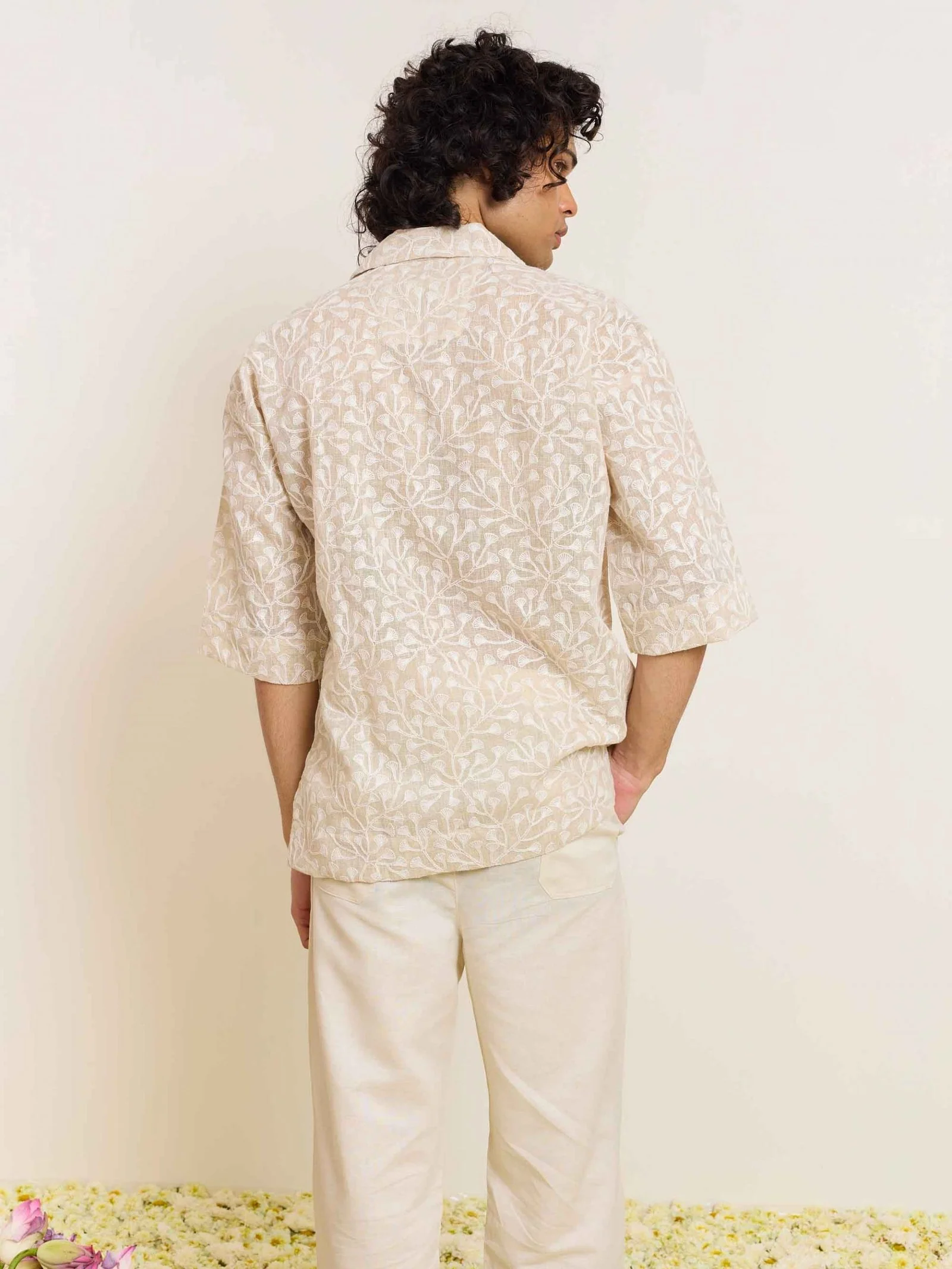 Beige Embroidered Pullover - Image 6