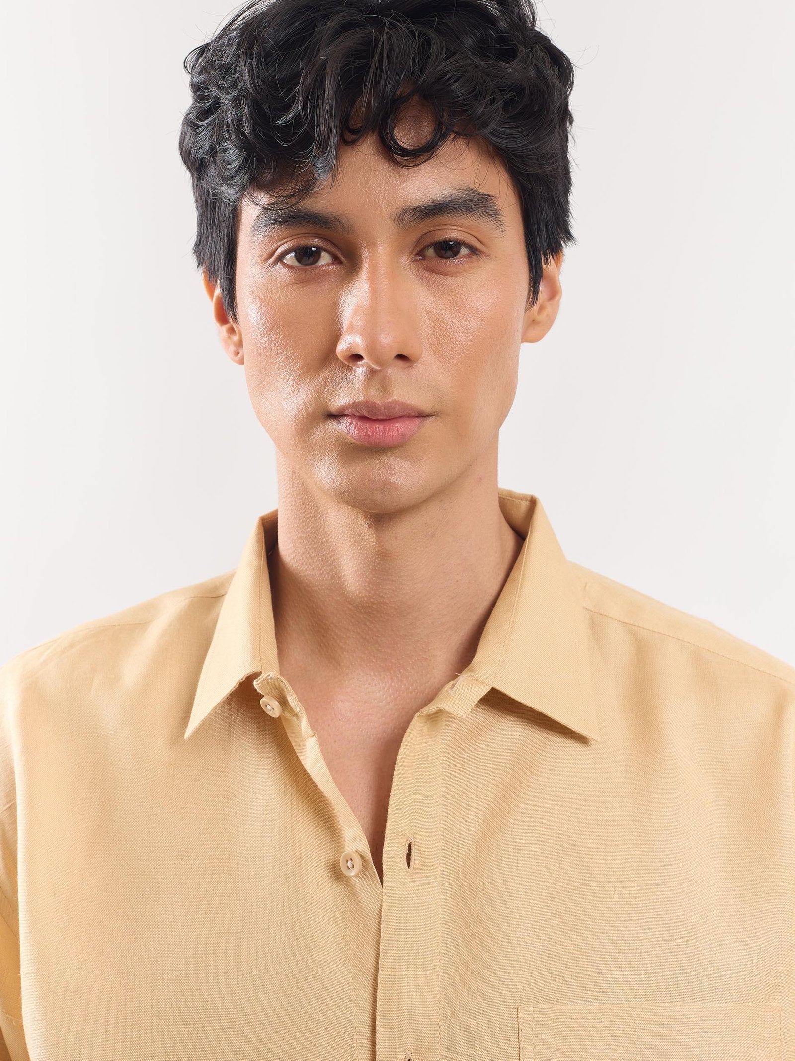 Beige Linen Shirt - Image 3