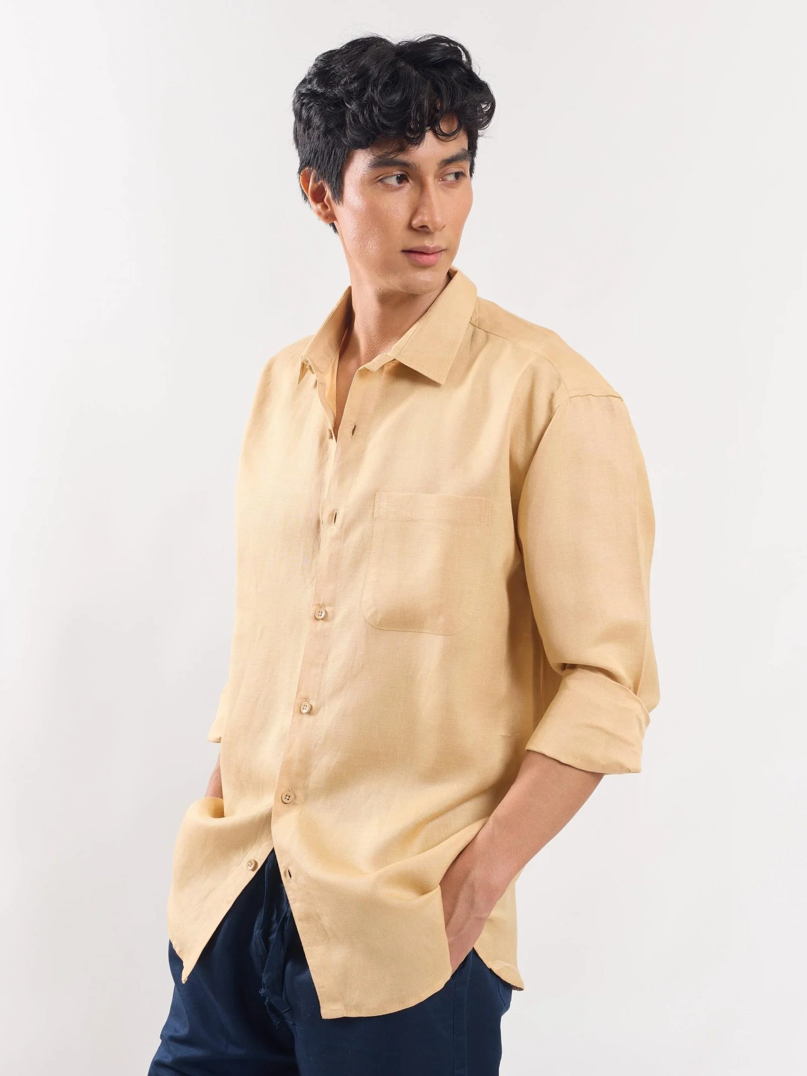 Beige Linen Shirt - Image 4