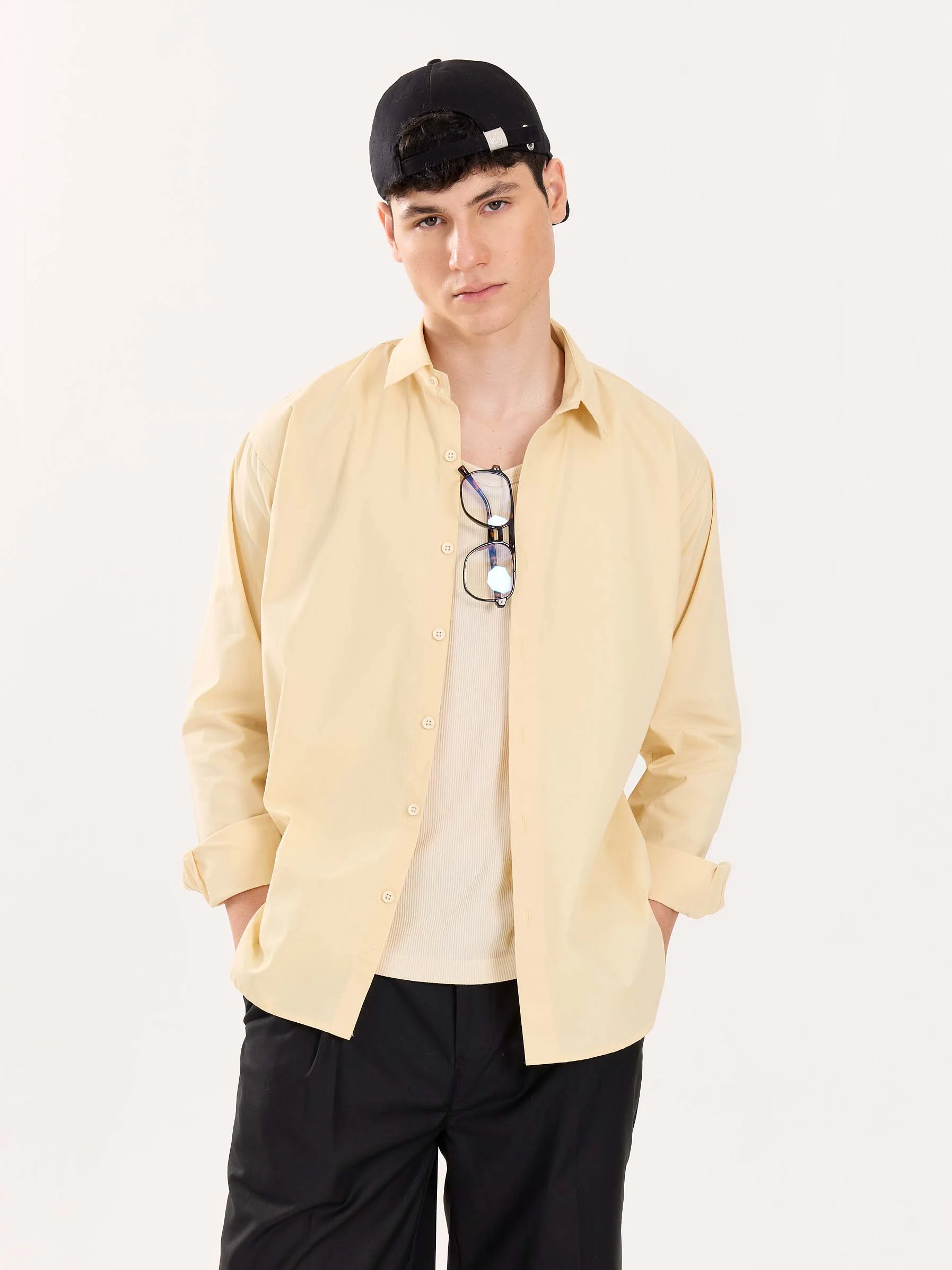 Beige Poplin Shirt - Image 2
