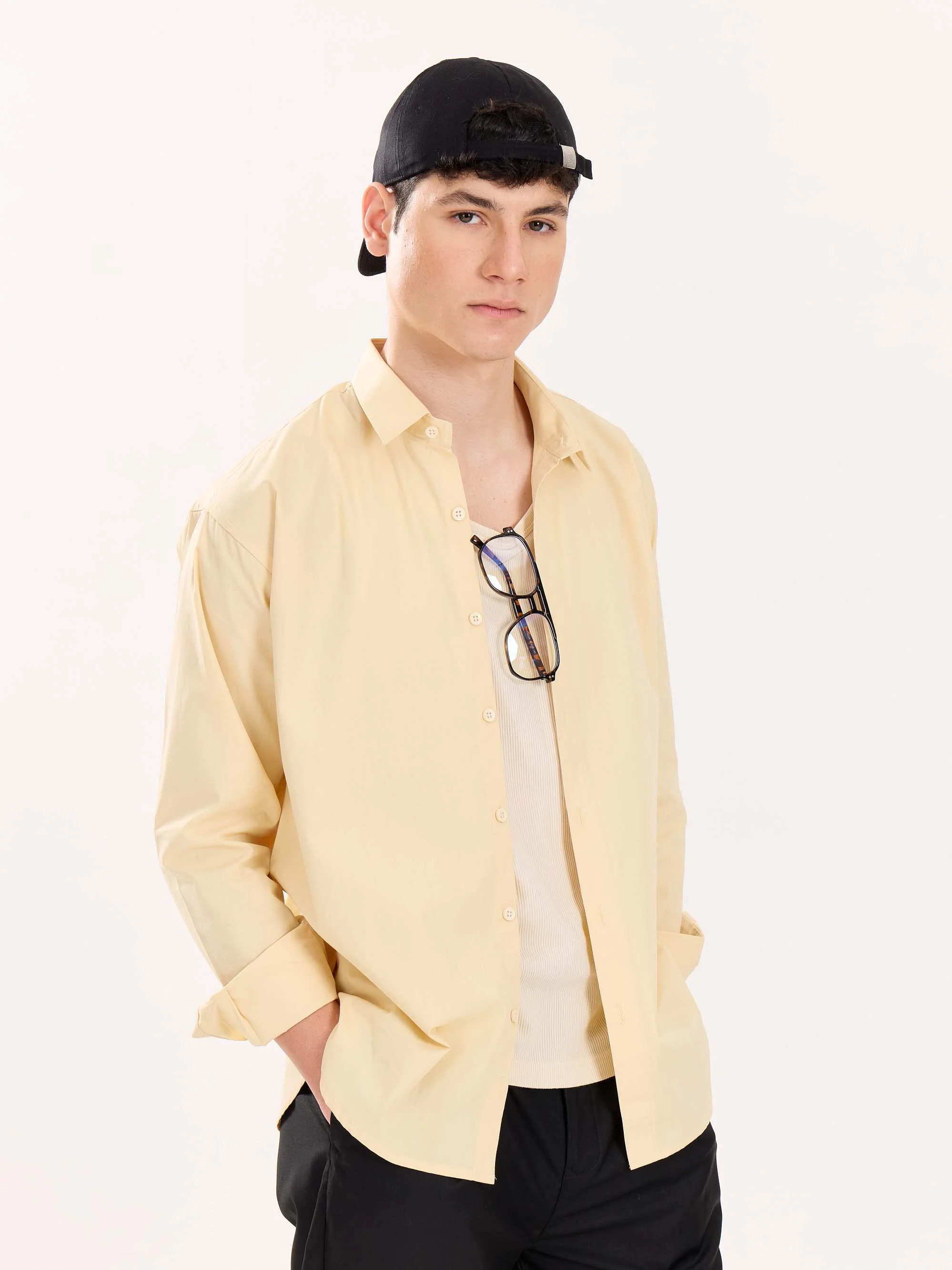 Beige Poplin Shirt - Image 5