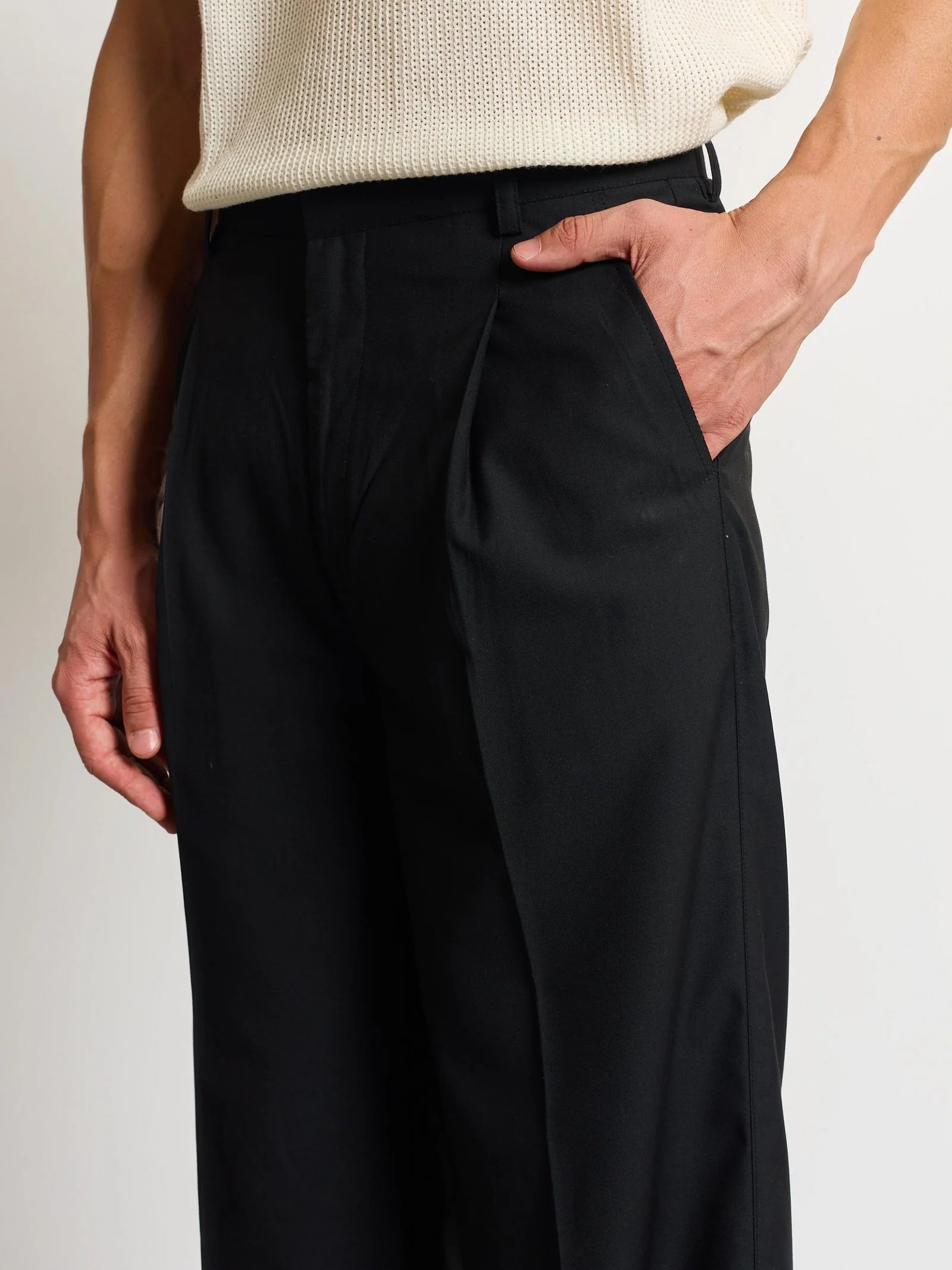 Black Baggy Fit Trousers - Image 5