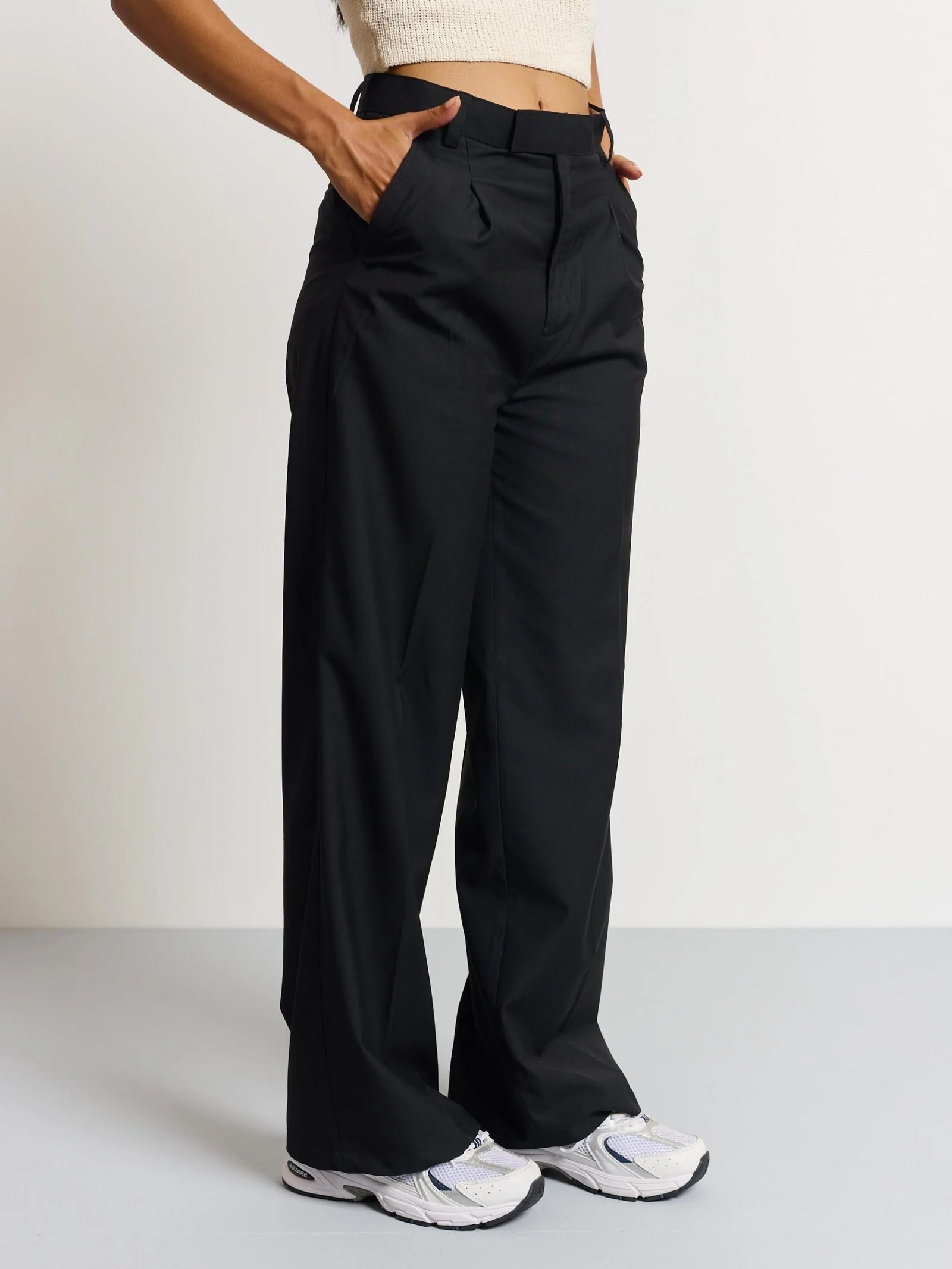 Black Baggy Fit Trousers - Image 6