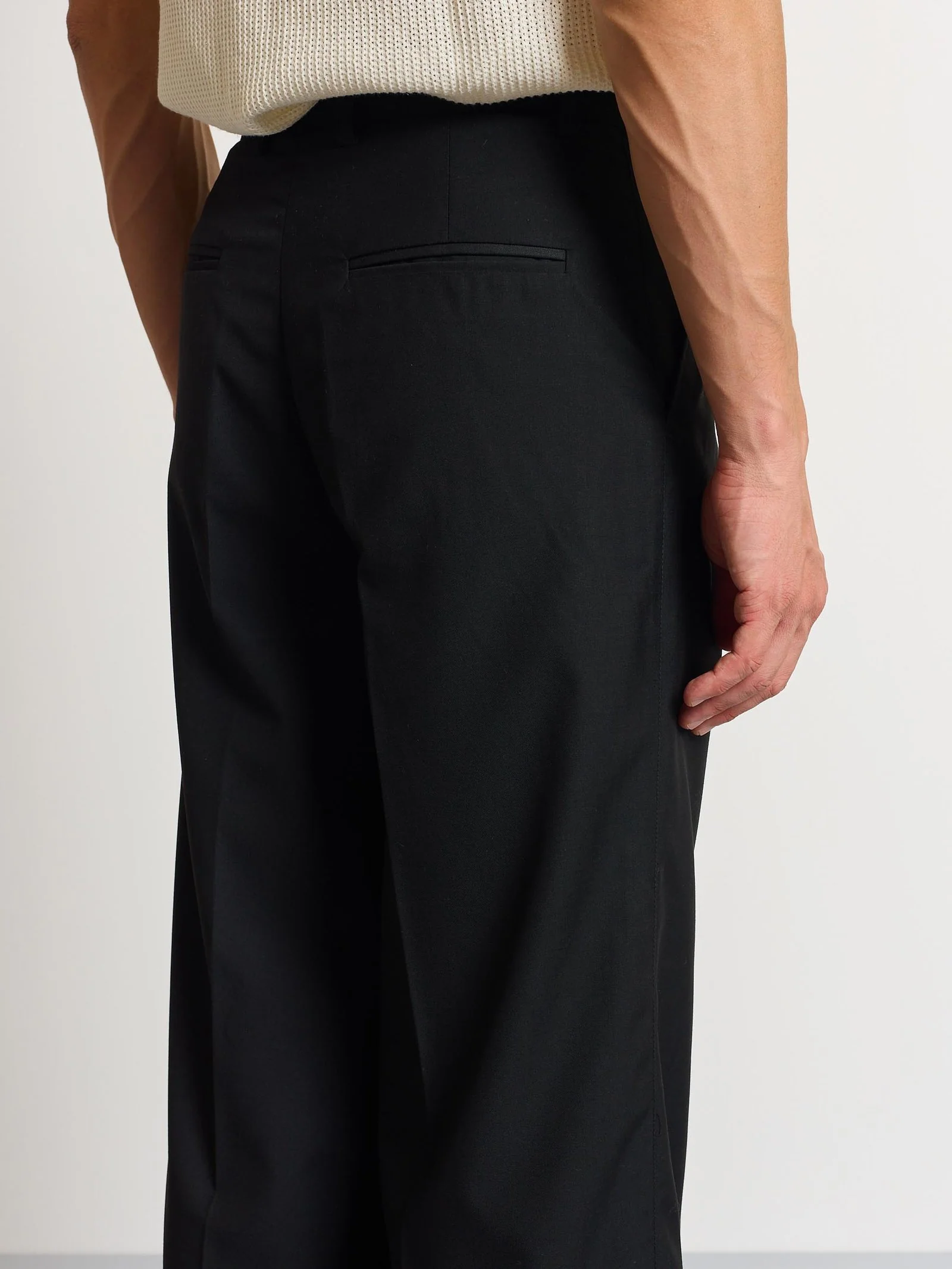 Black Baggy Fit Trousers - Image 7
