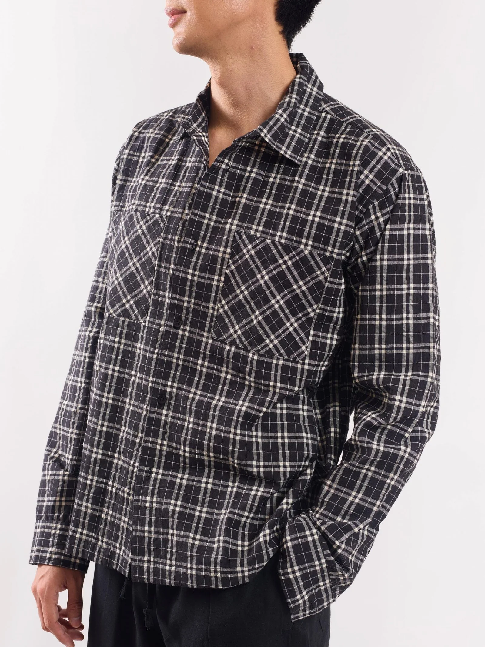 Black Checked Holiday Shirt - Image 5