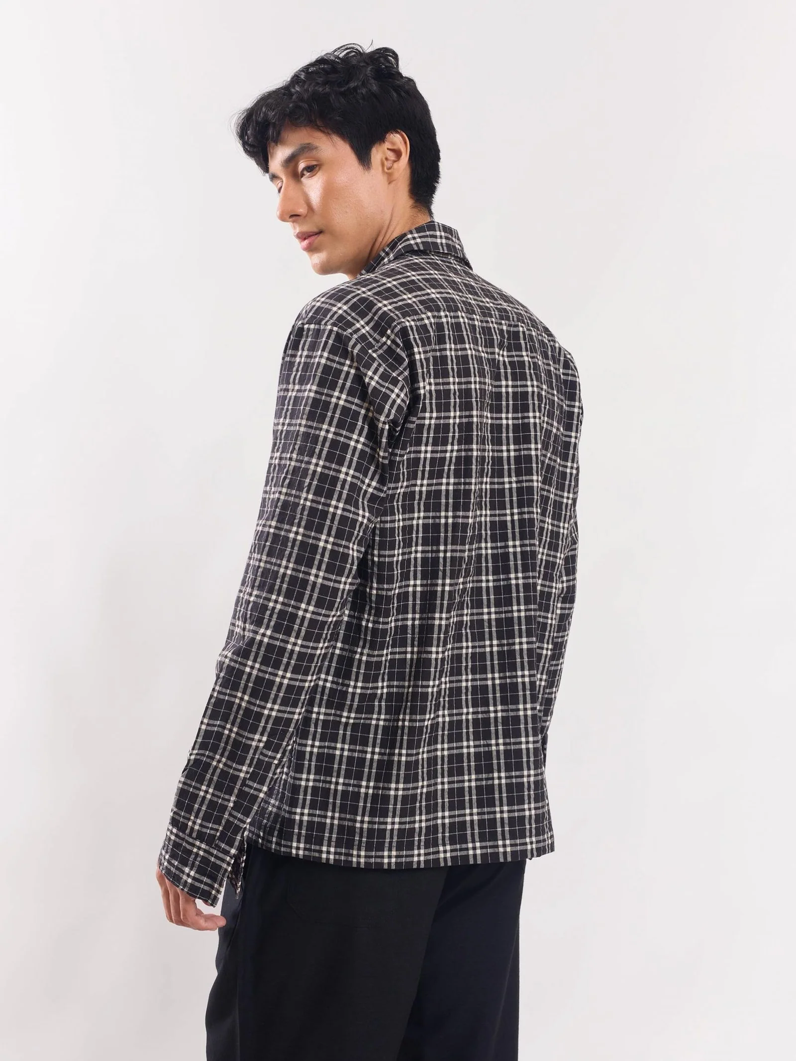 Black Checked Holiday Shirt - Image 6