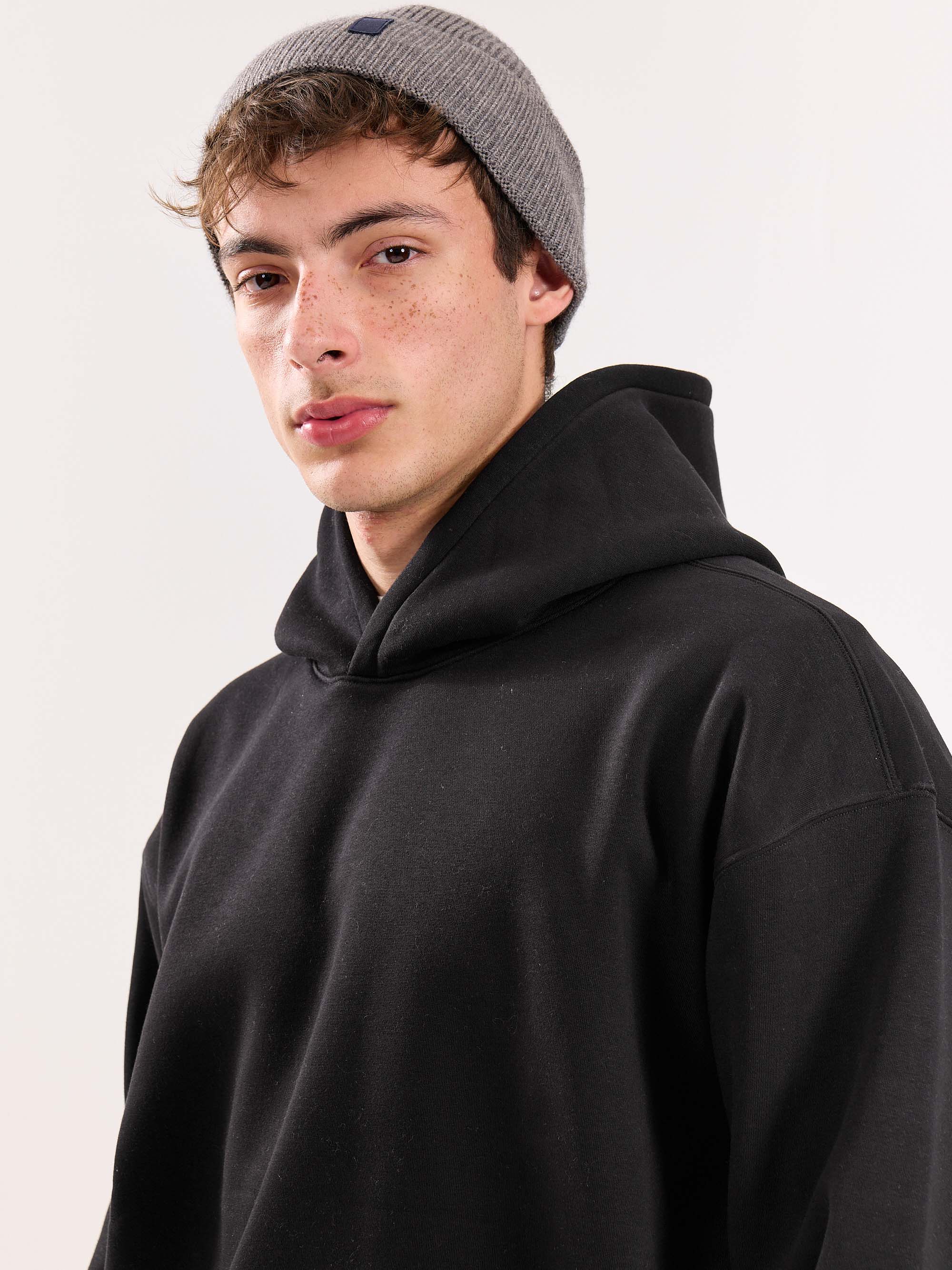 Black Cropped Fit Hoodie - Image 6
