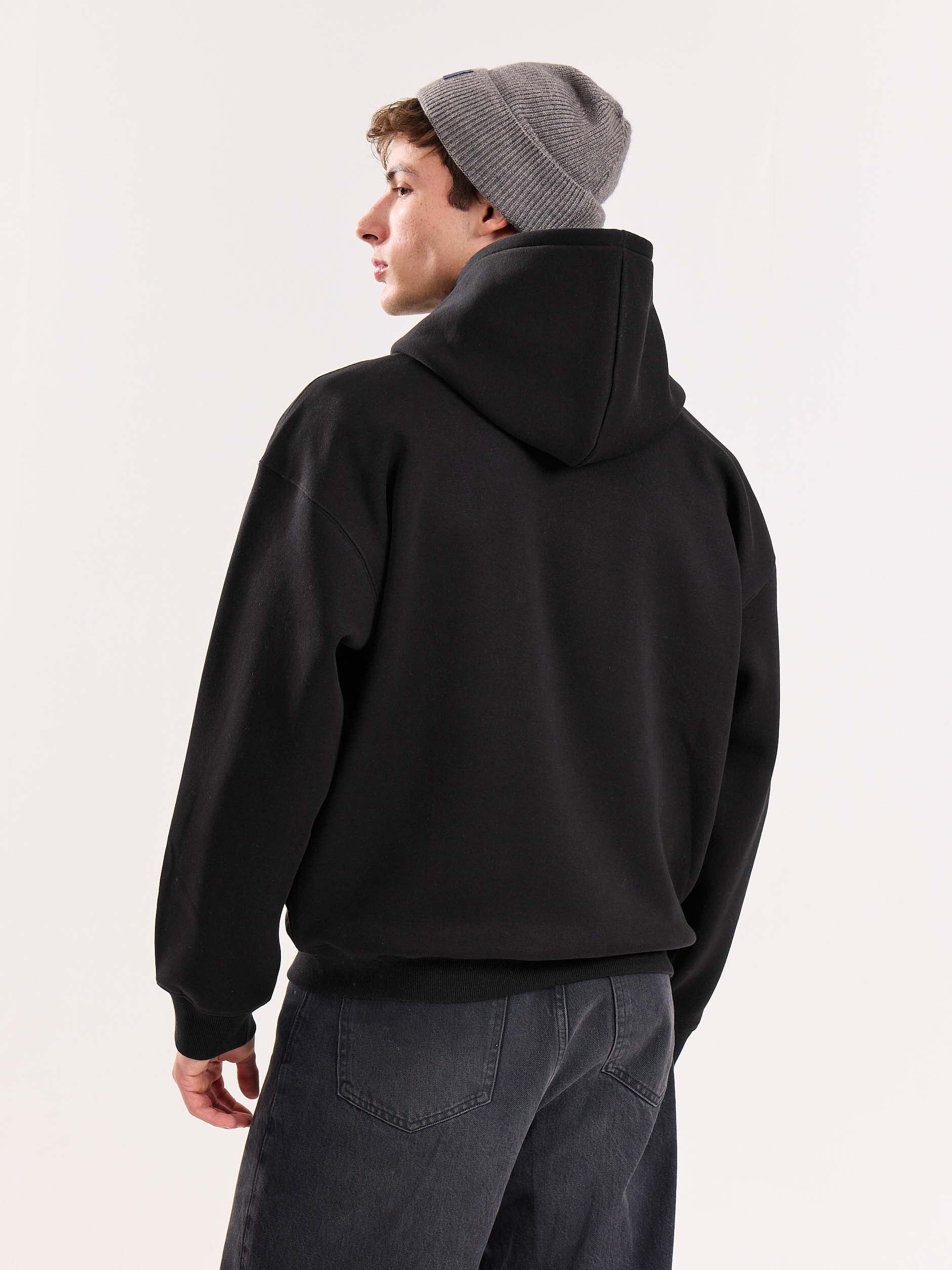 Black Cropped Fit Hoodie - Image 8