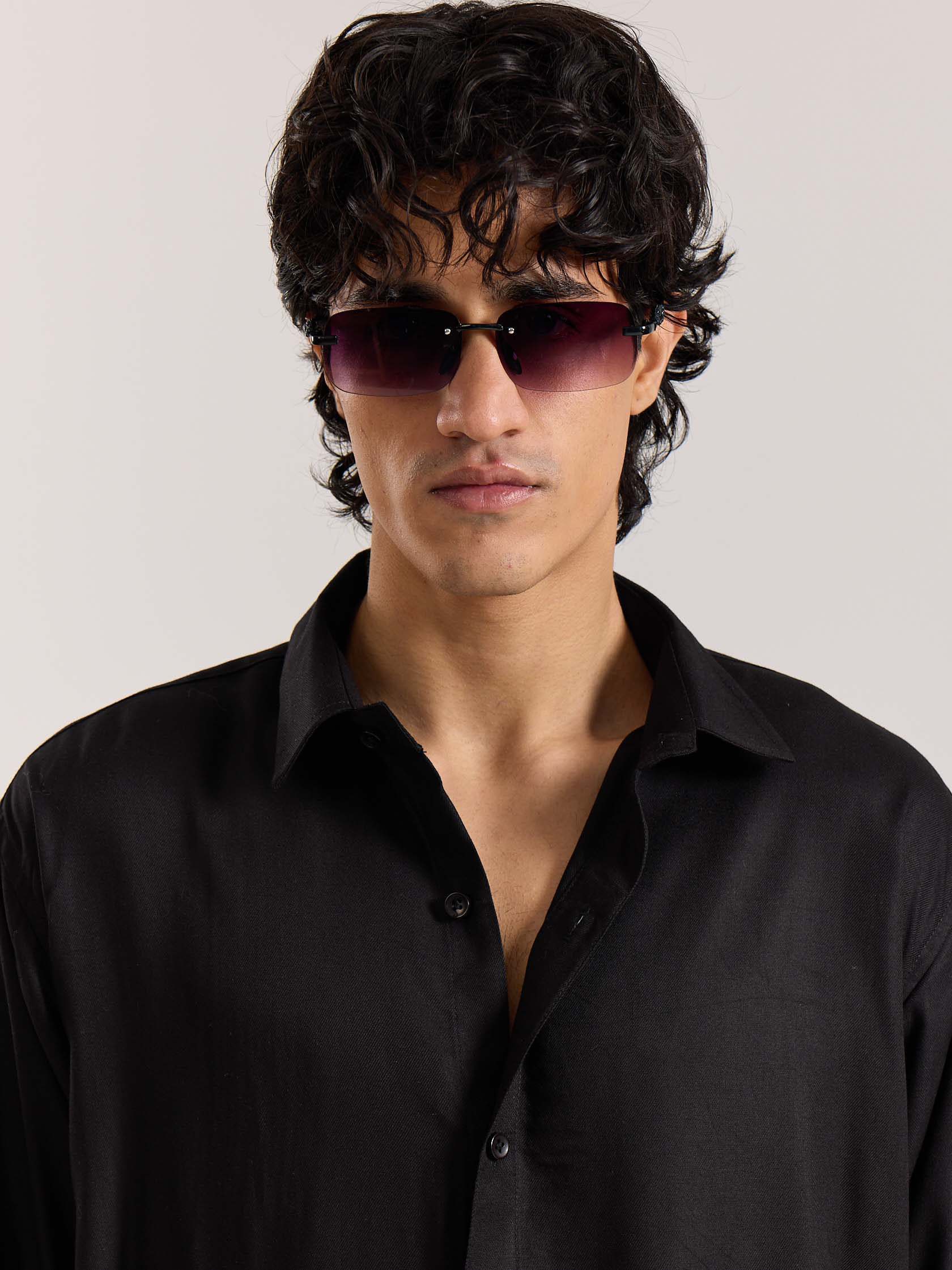 Black Drape Shirt - Image 3
