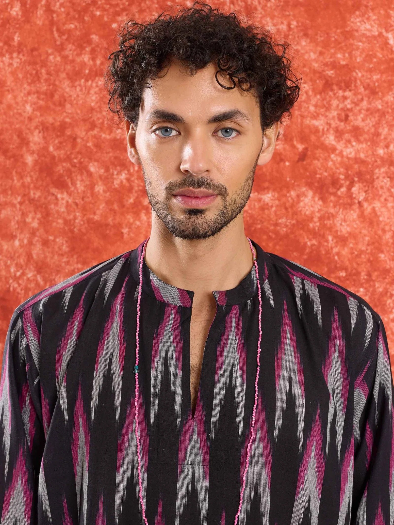 Black Ikat Short Kurta - Image 3