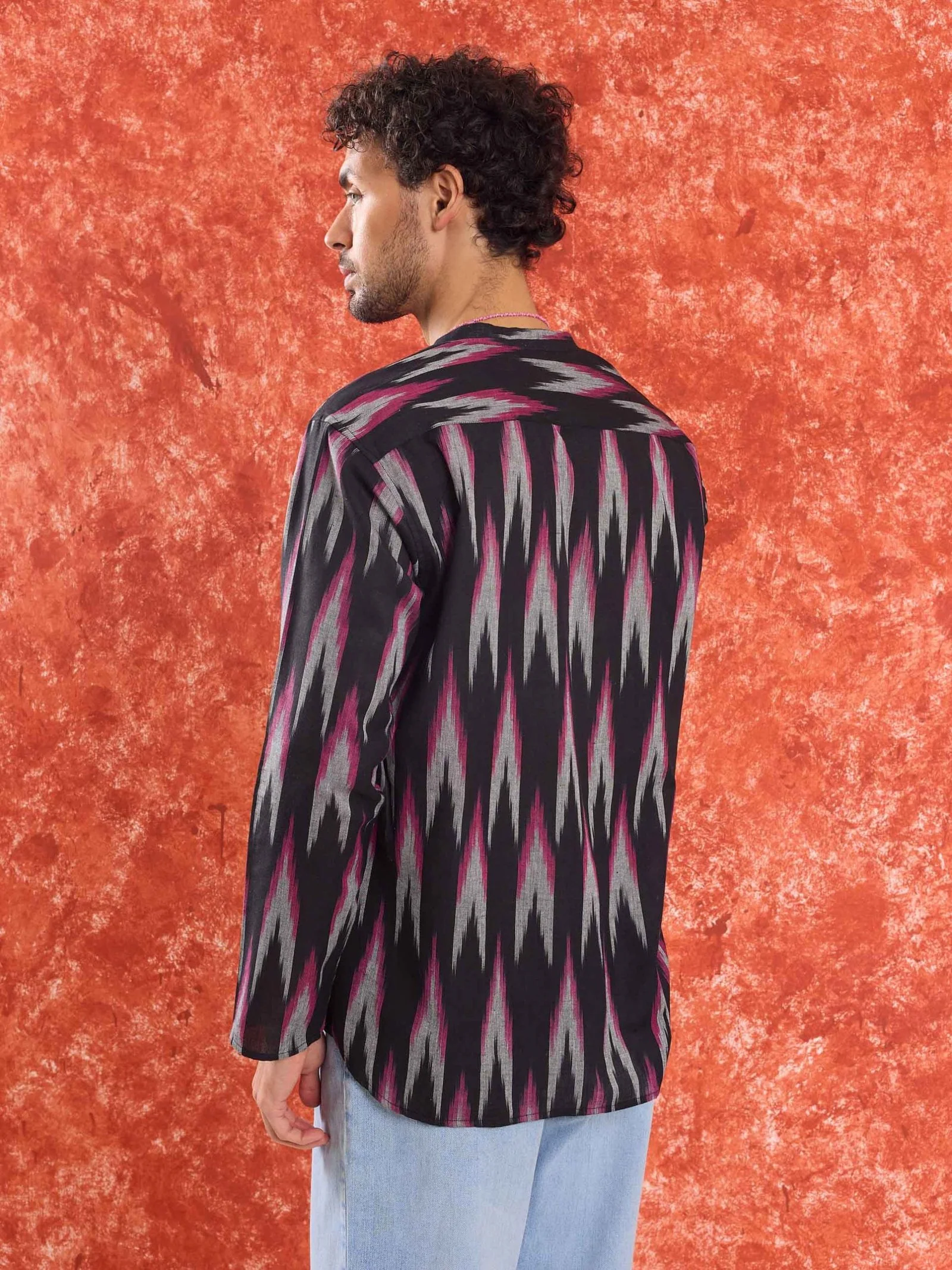 Black Ikat Short Kurta - Image 6