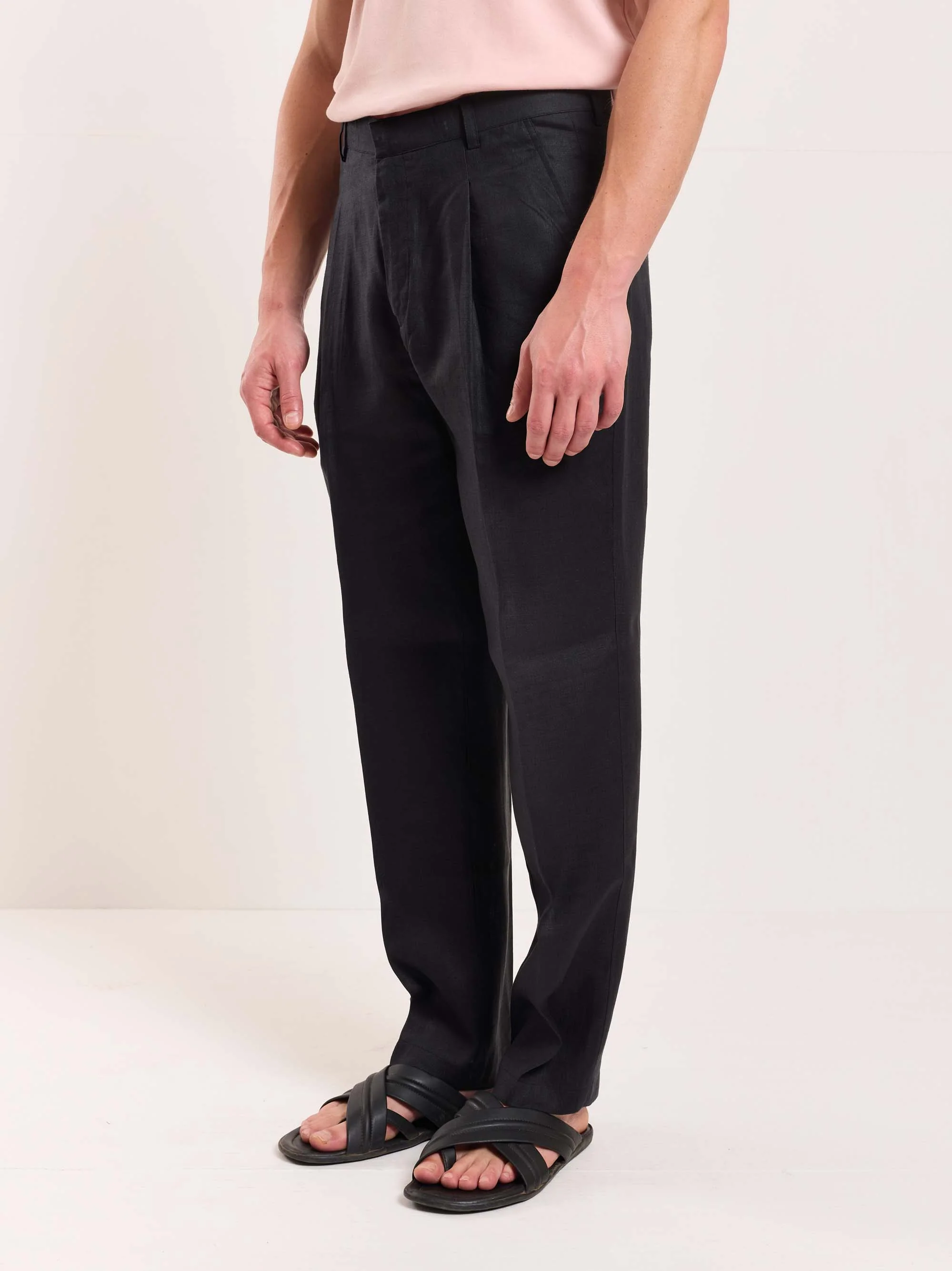Black Linen Trousers - Image 4
