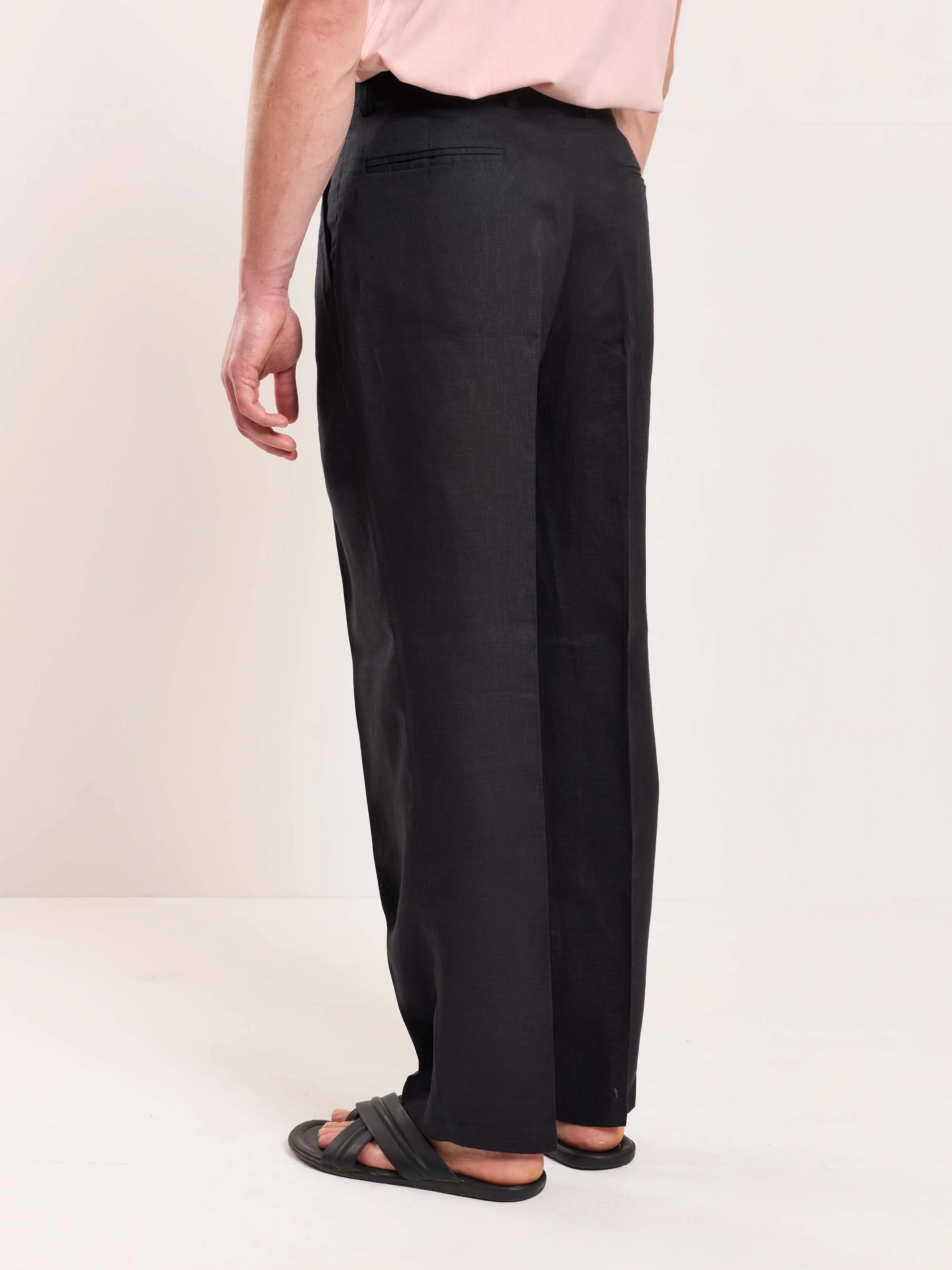 Black Linen Trousers - Image 5