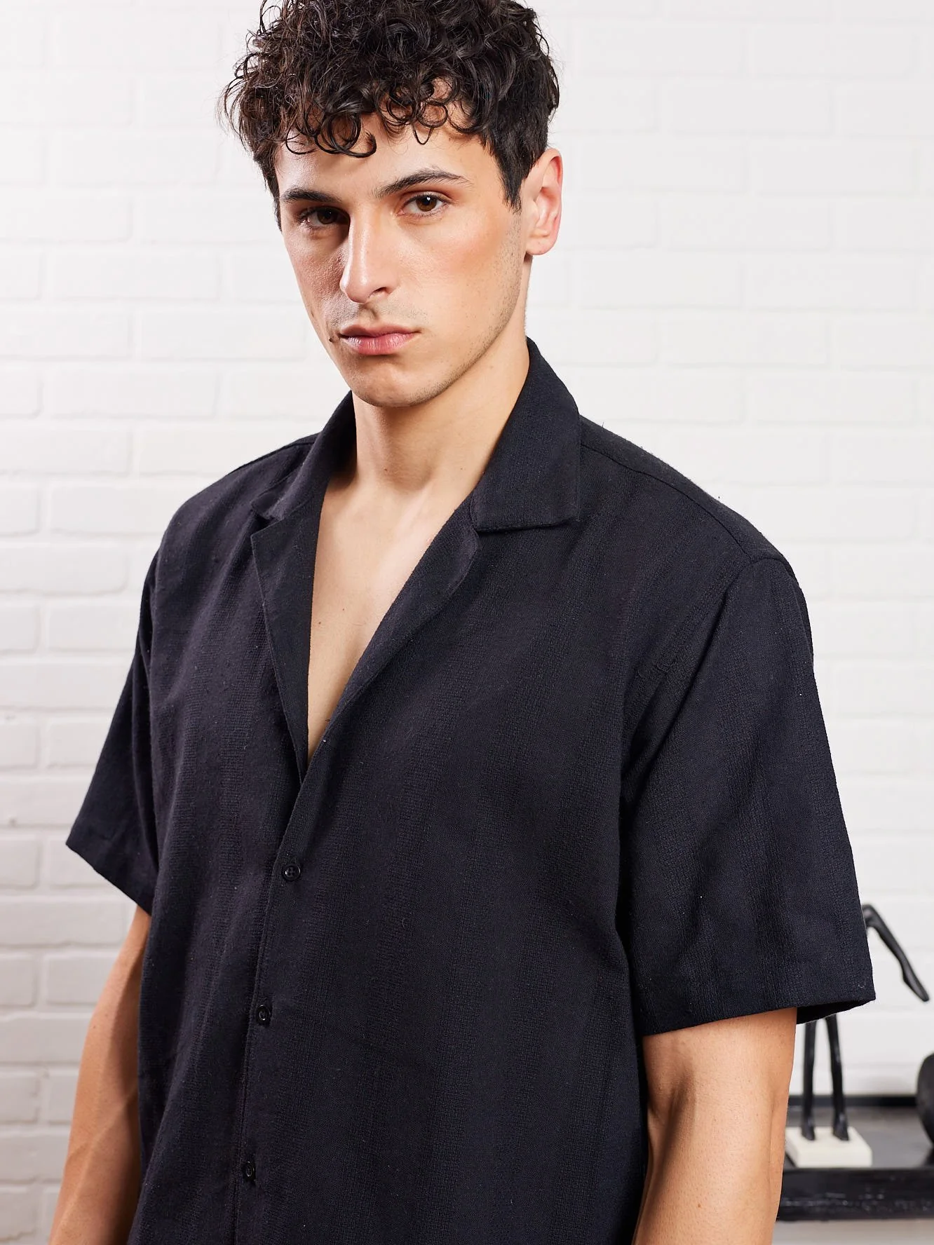 Black Patterned Shirt - Image 3