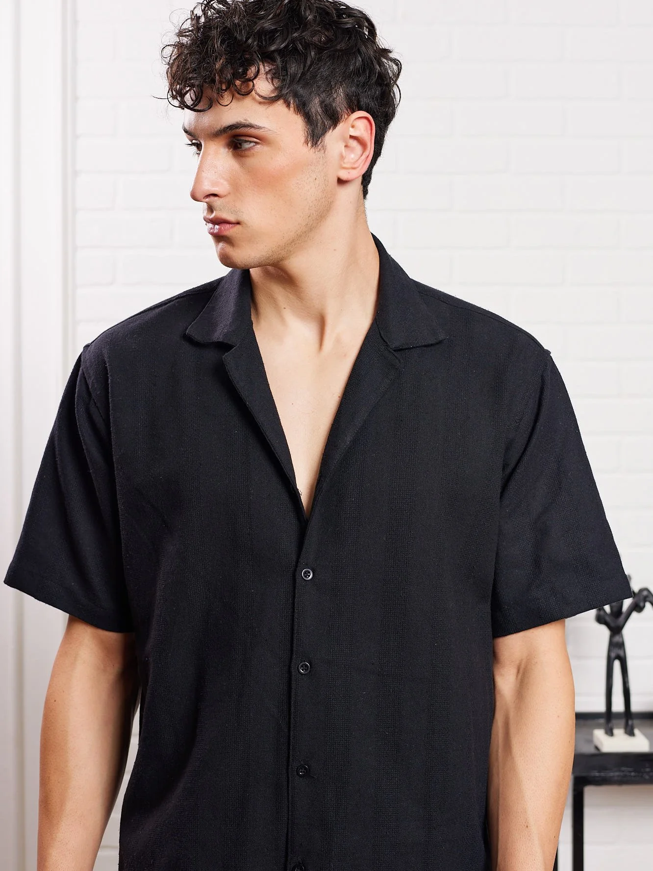 Black Patterned Shirt - Image 5