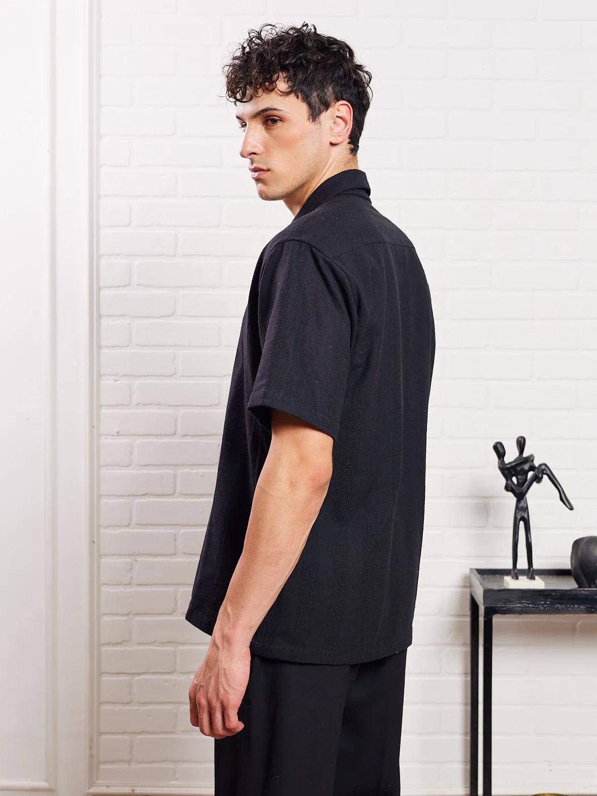 Black Patterned Shirt - Image 6