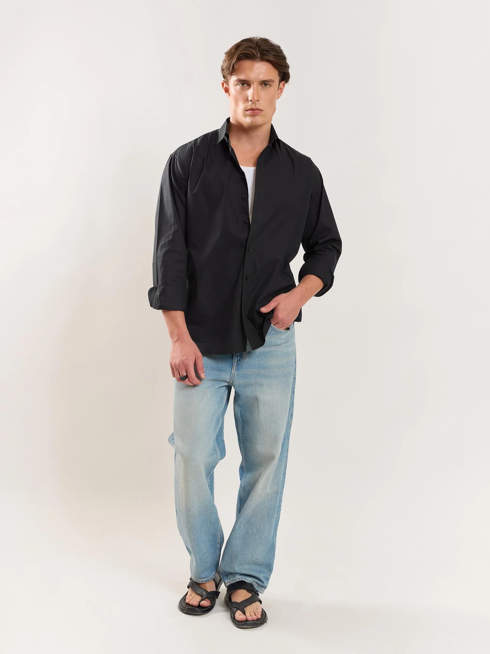 Black Poplin Shirt - Image 3