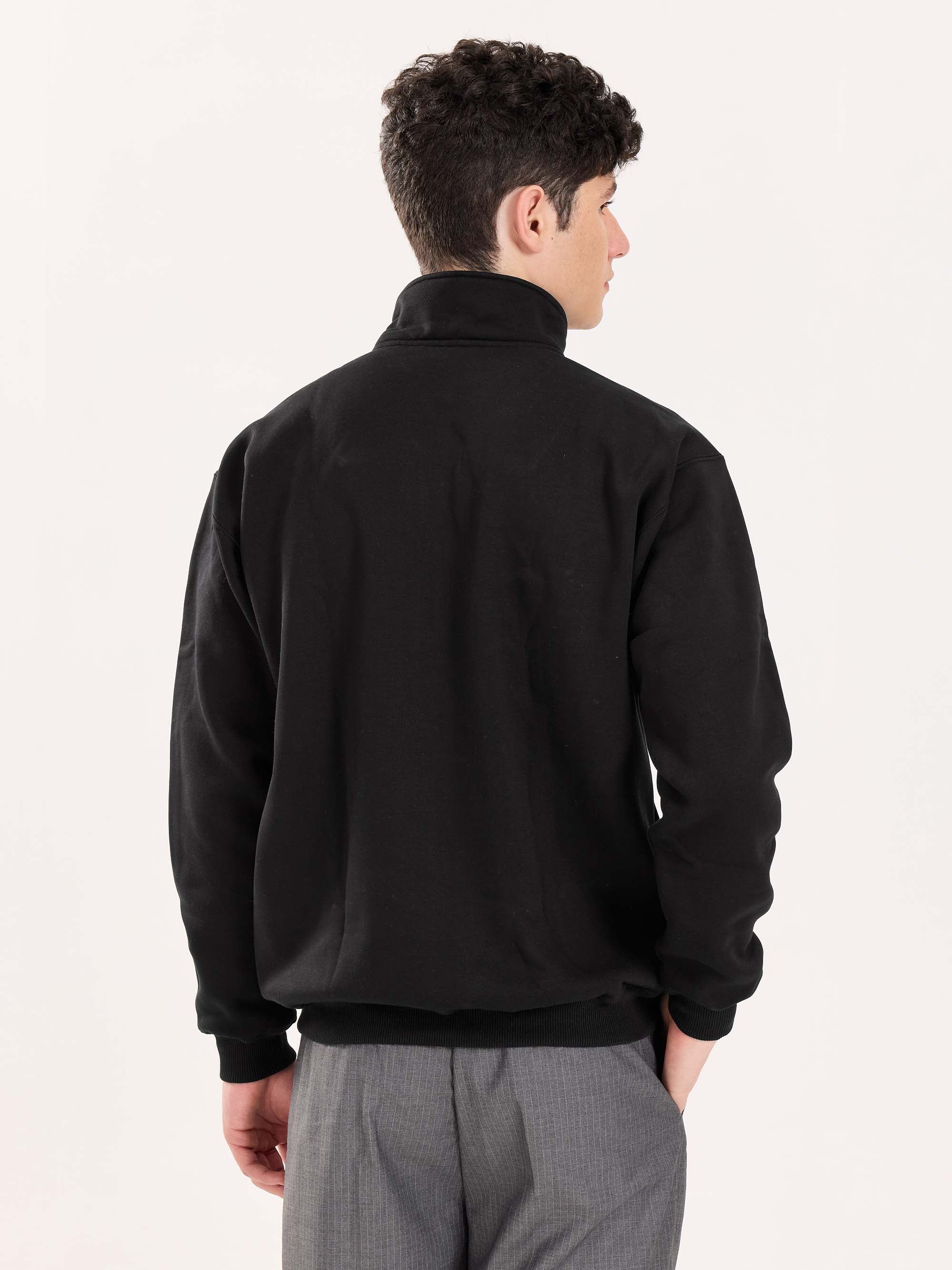 Black Quarter-Zip Sweatshirt - Image 8