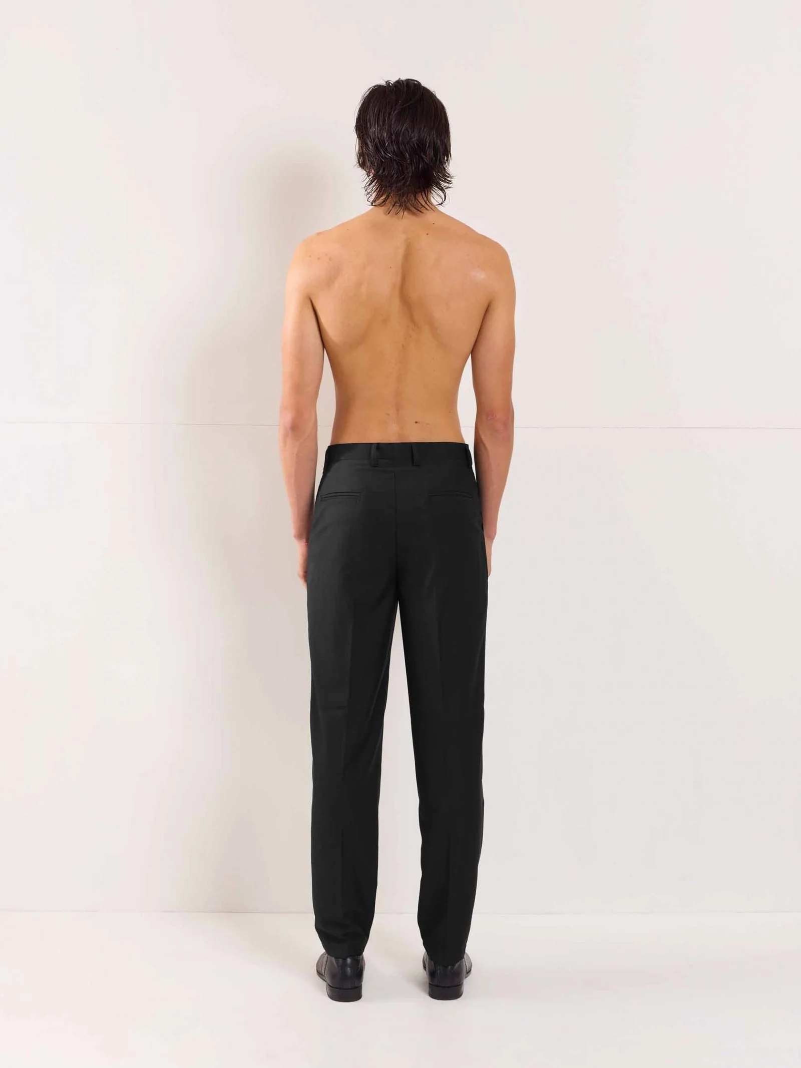 Black Straight Fit Trousers - Image 3