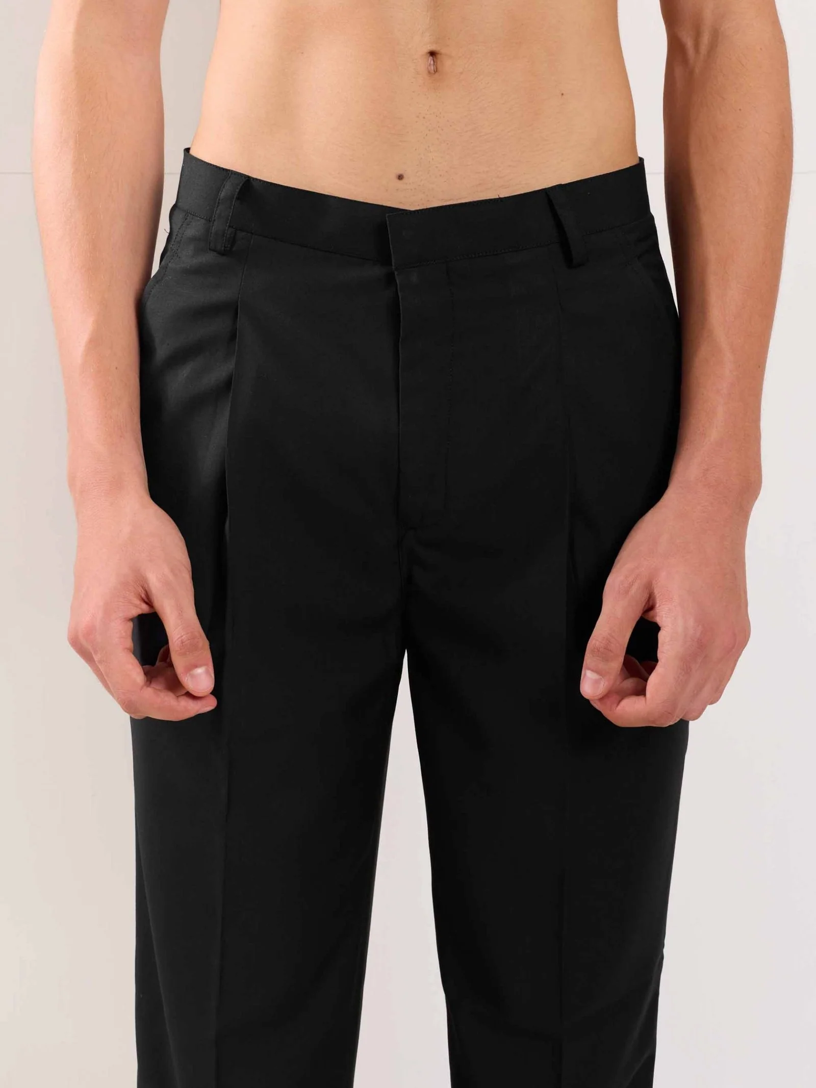 Black Straight Fit Trousers - Image 4