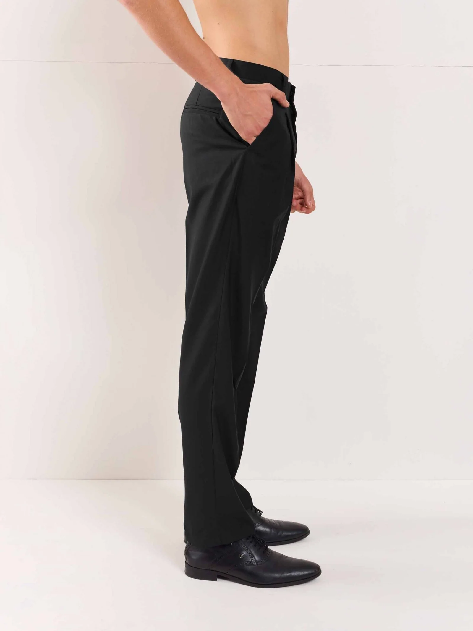 Black Straight Fit Trousers - Image 5