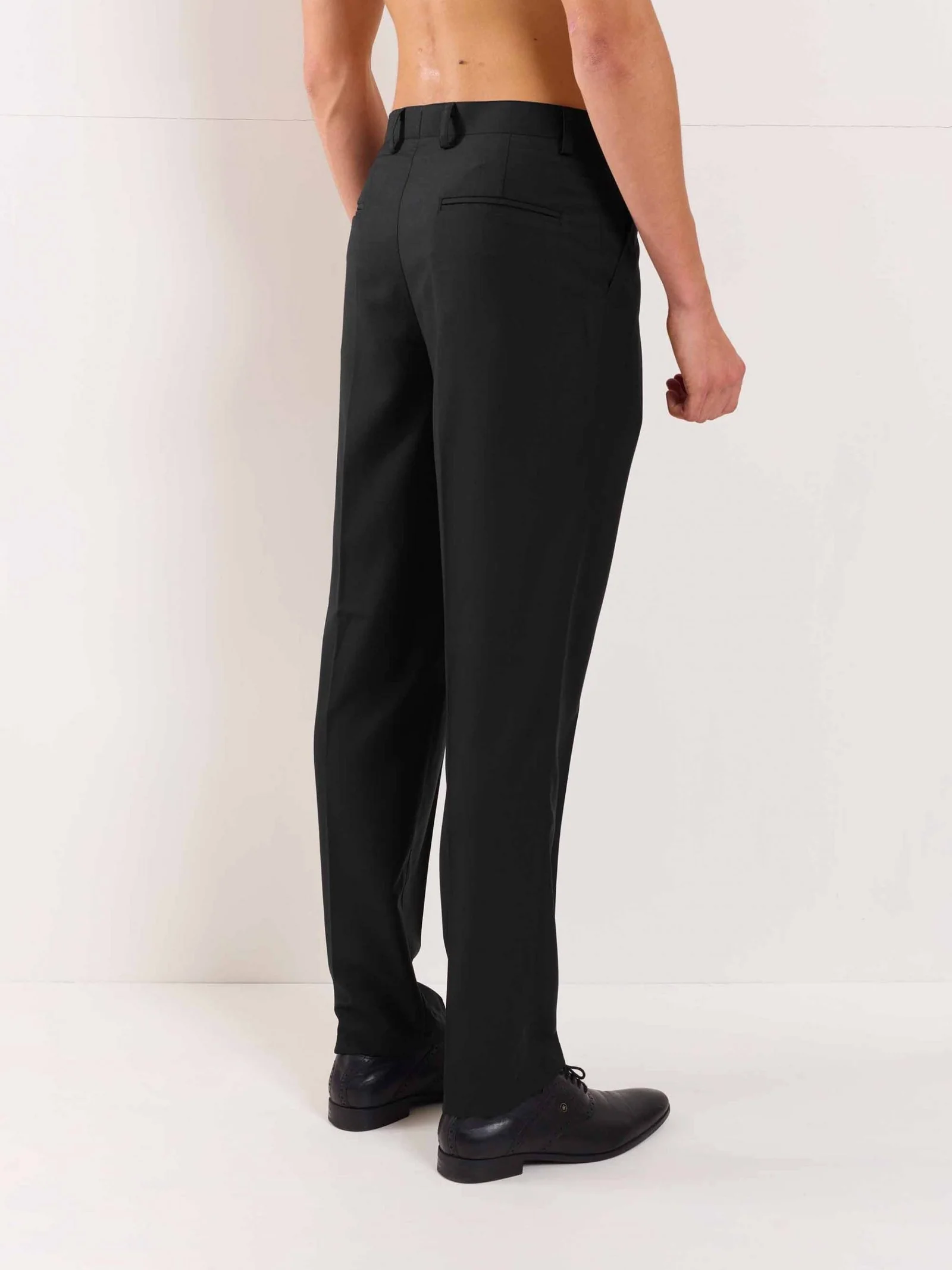 Black Straight Fit Trousers - Image 6