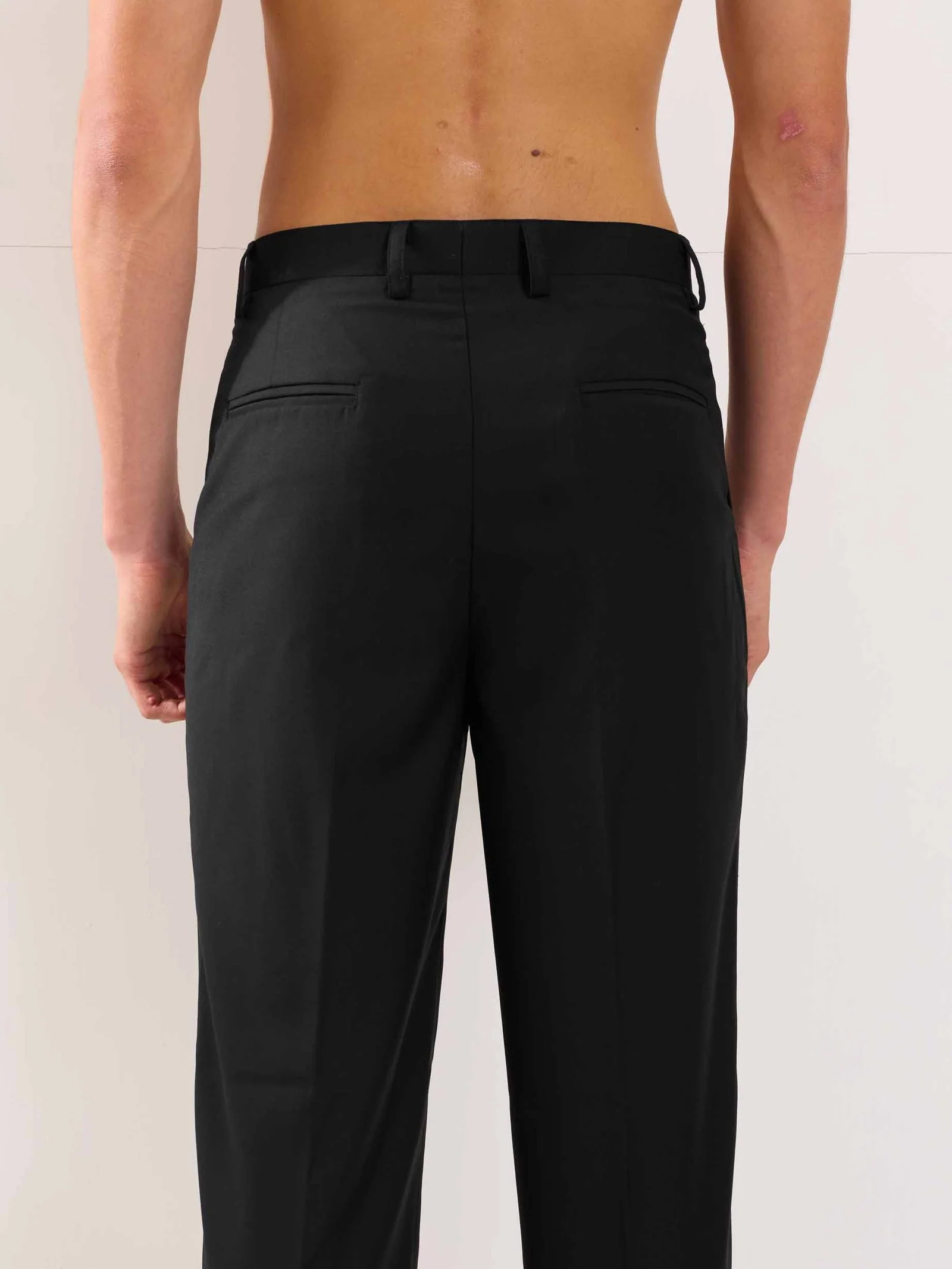 Black Straight Fit Trousers - Image 8