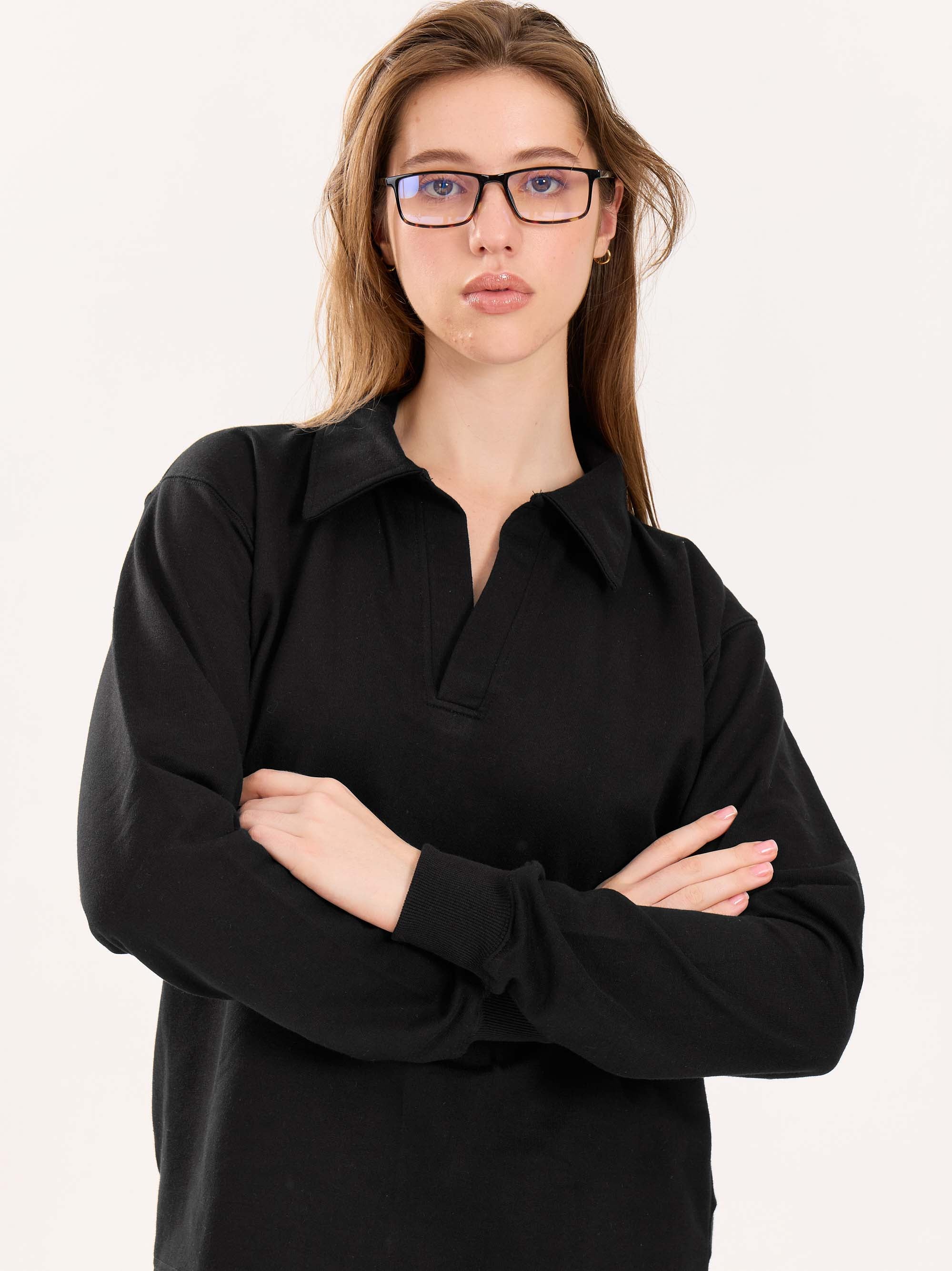 Black Terry Polo Tee - Image 6