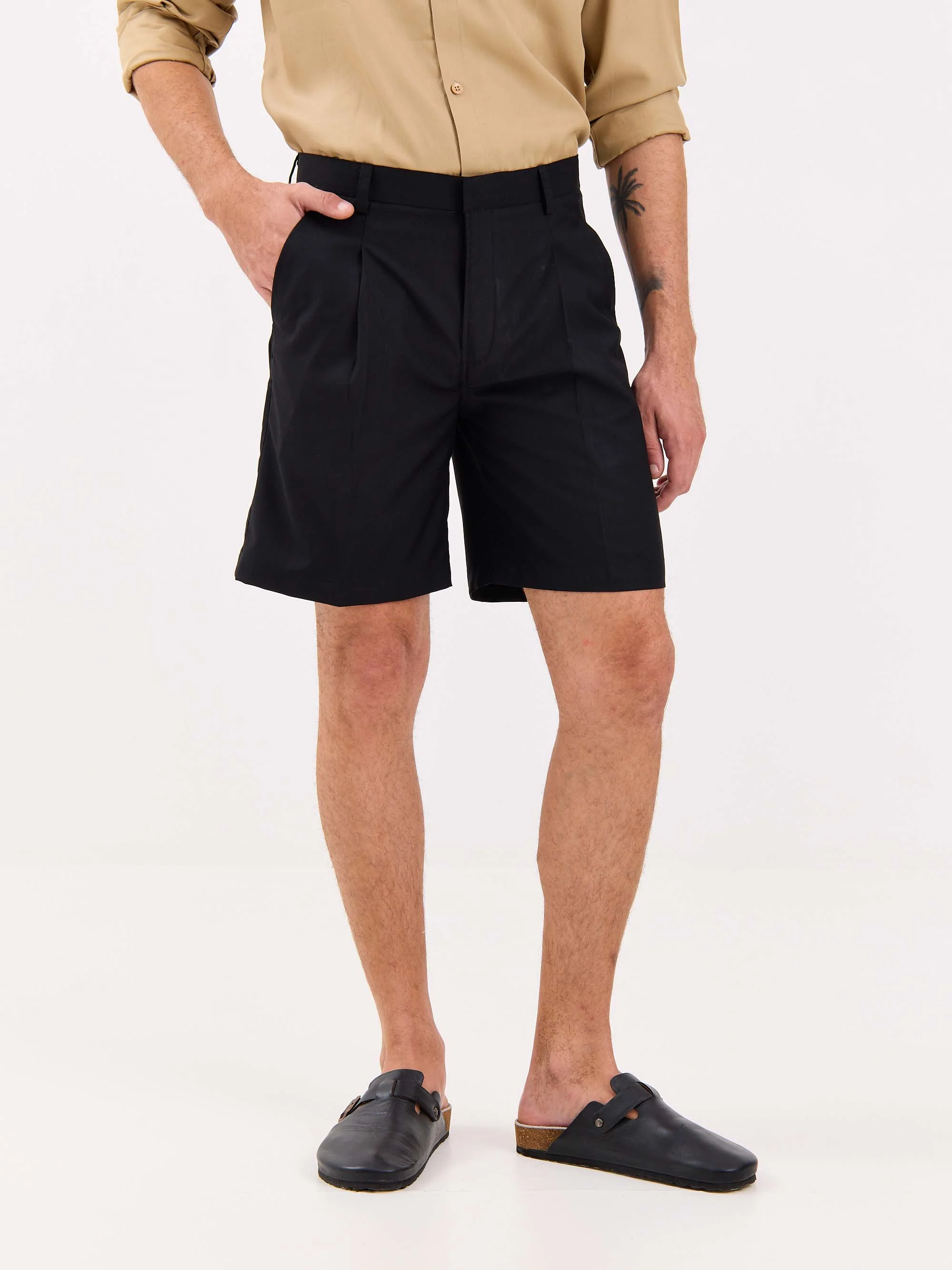 Black Trouser Shorts - Image 5