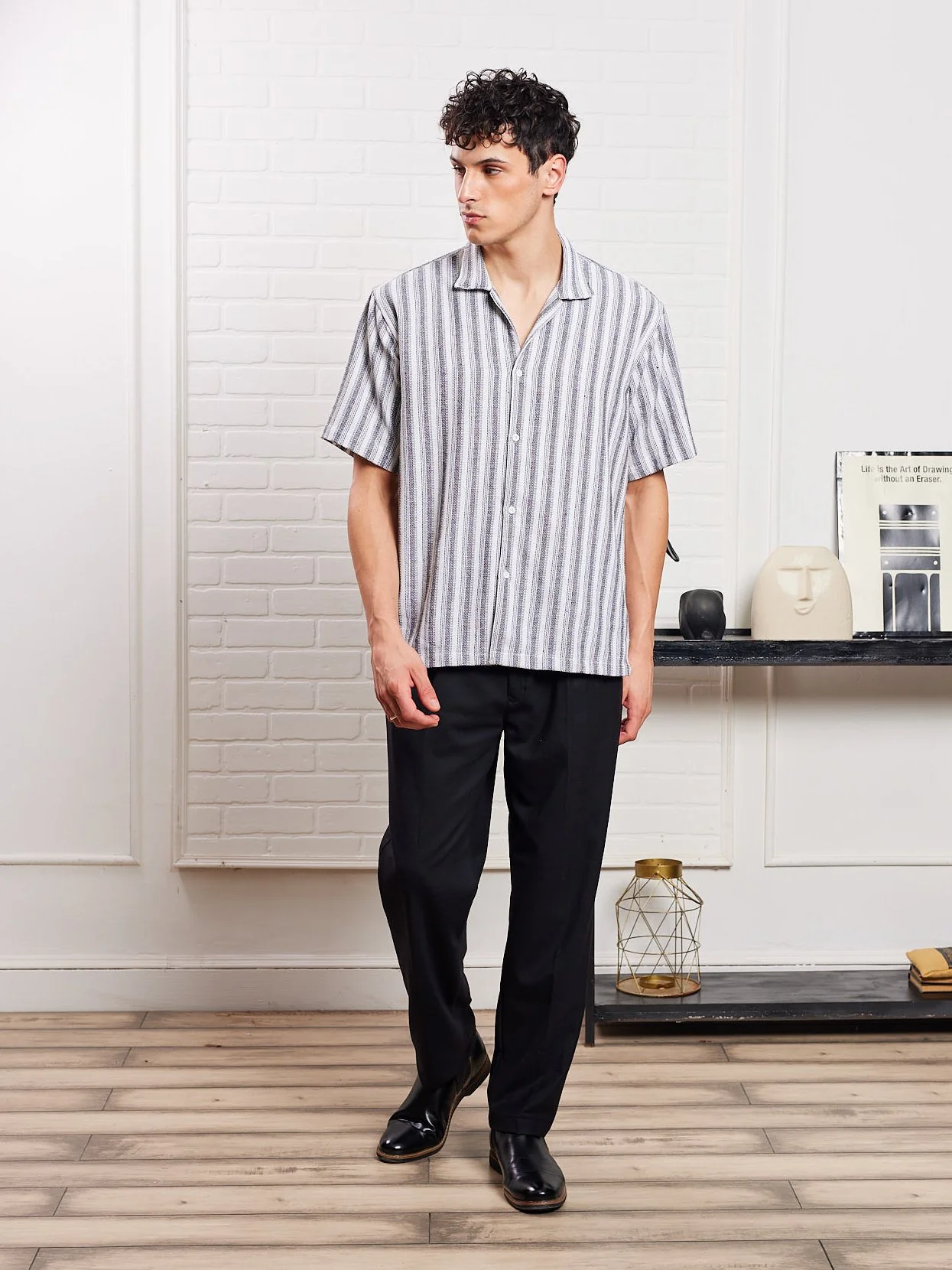 Black & White Knit Shirt - Image 2