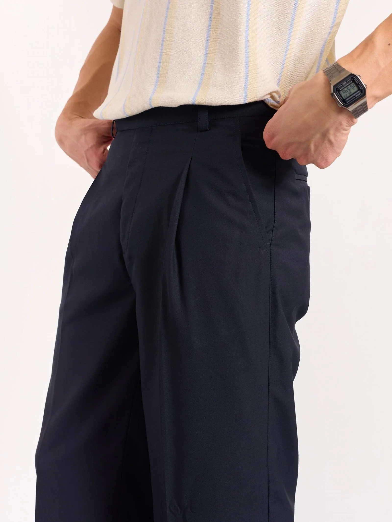 Blue Baggy Fit Trousers - Image 5
