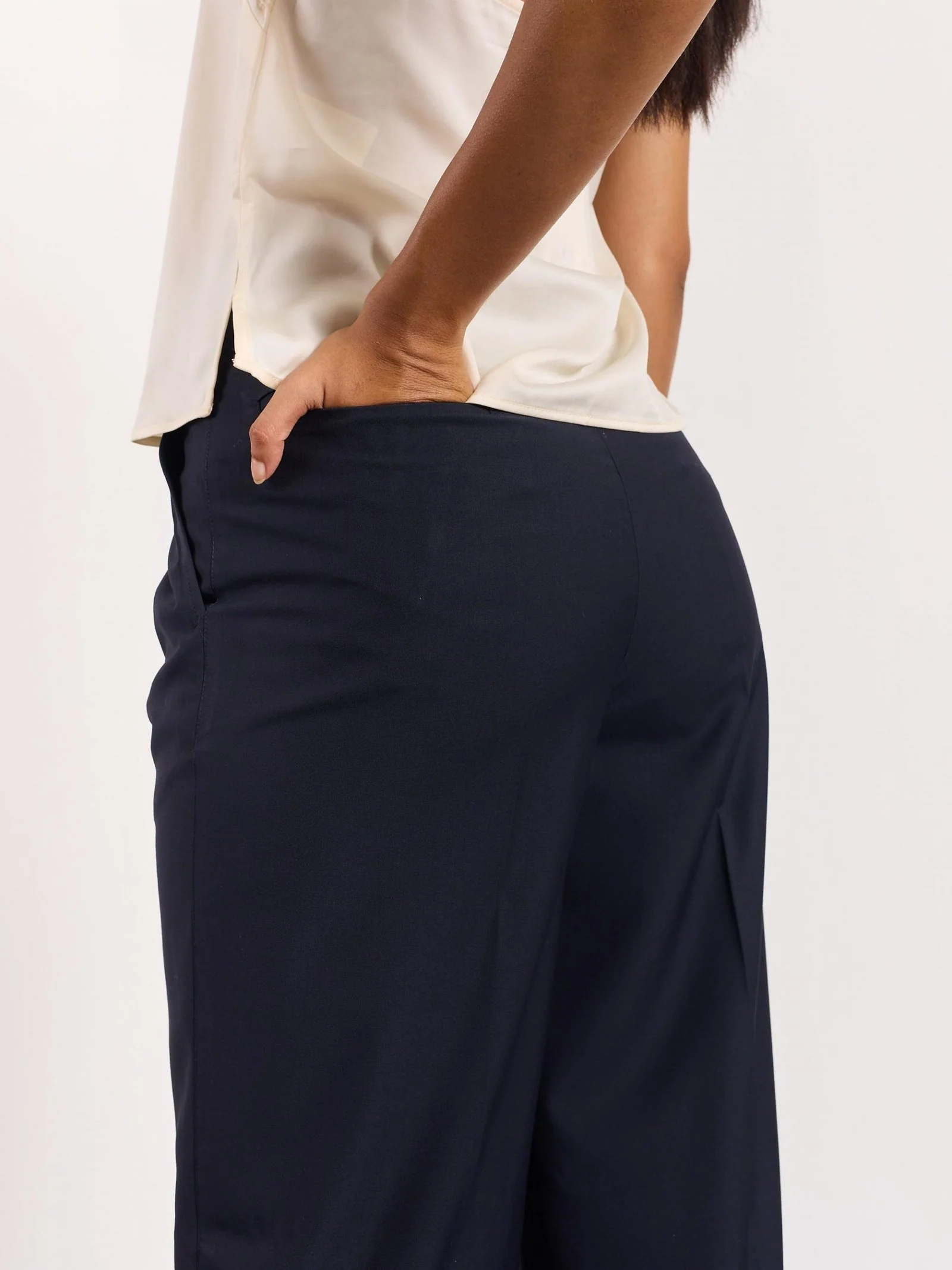 Blue Baggy Fit Trousers - Image 6