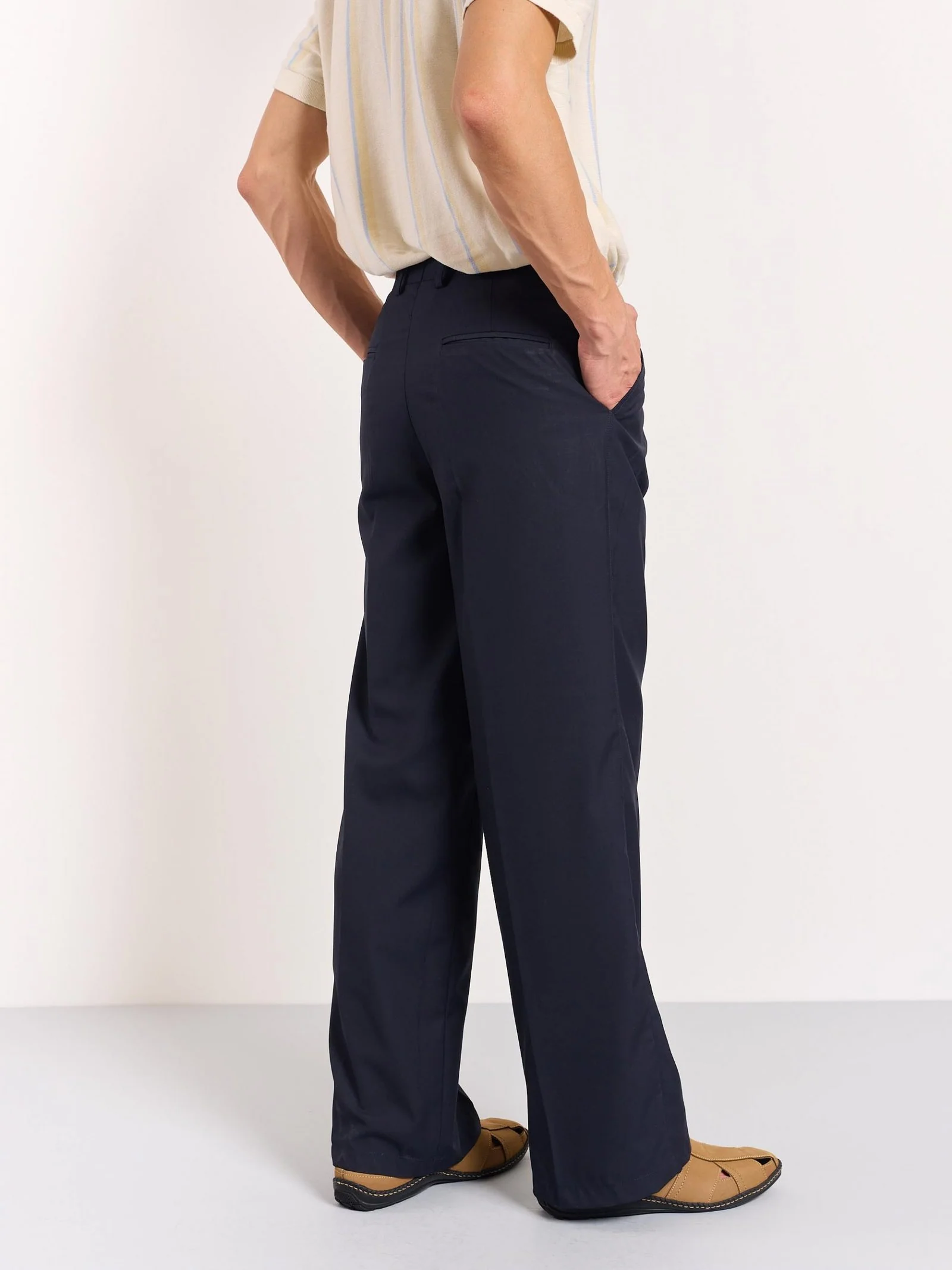 Blue Baggy Fit Trousers - Image 8