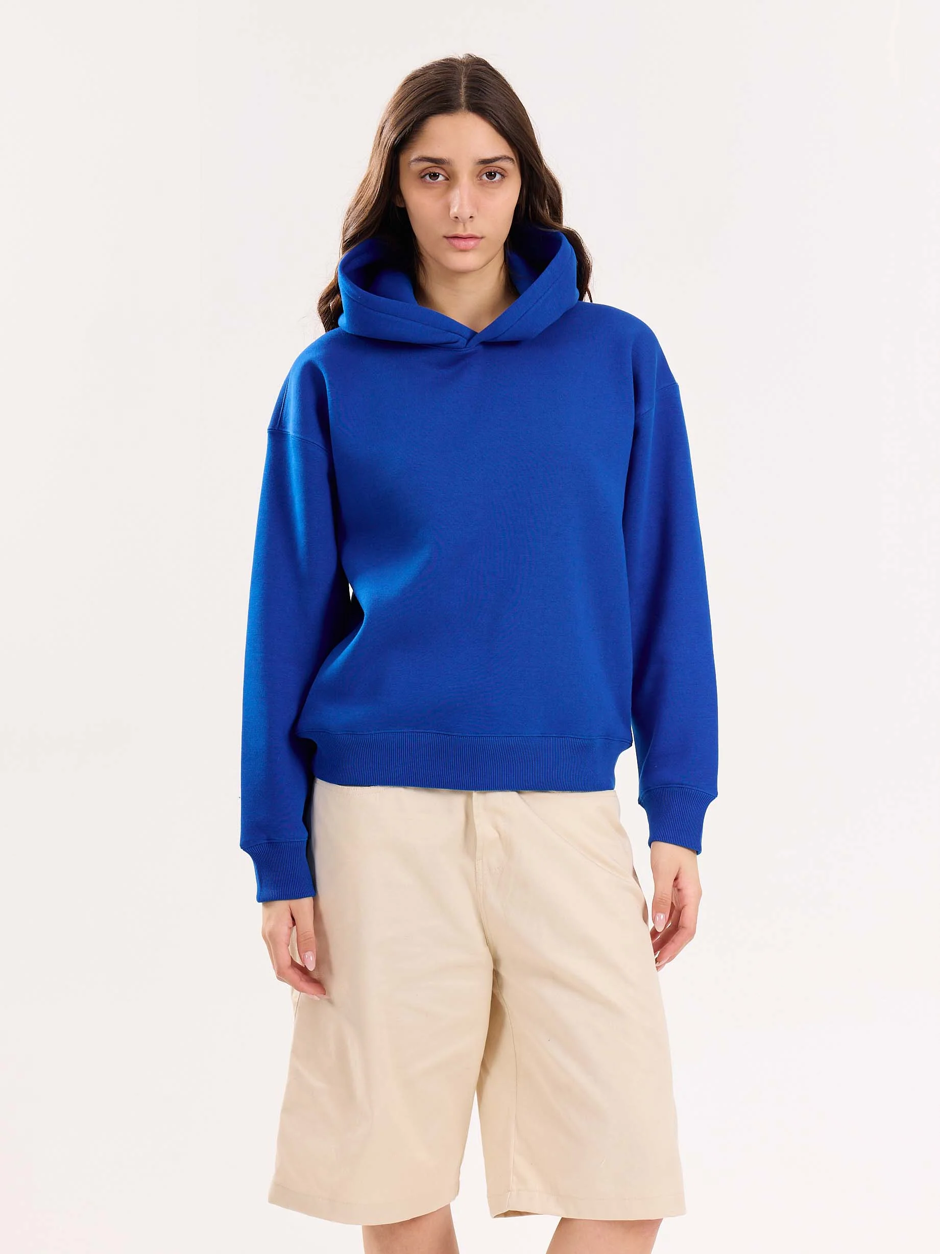Blue Cropped Fit Hoodie - Image 4