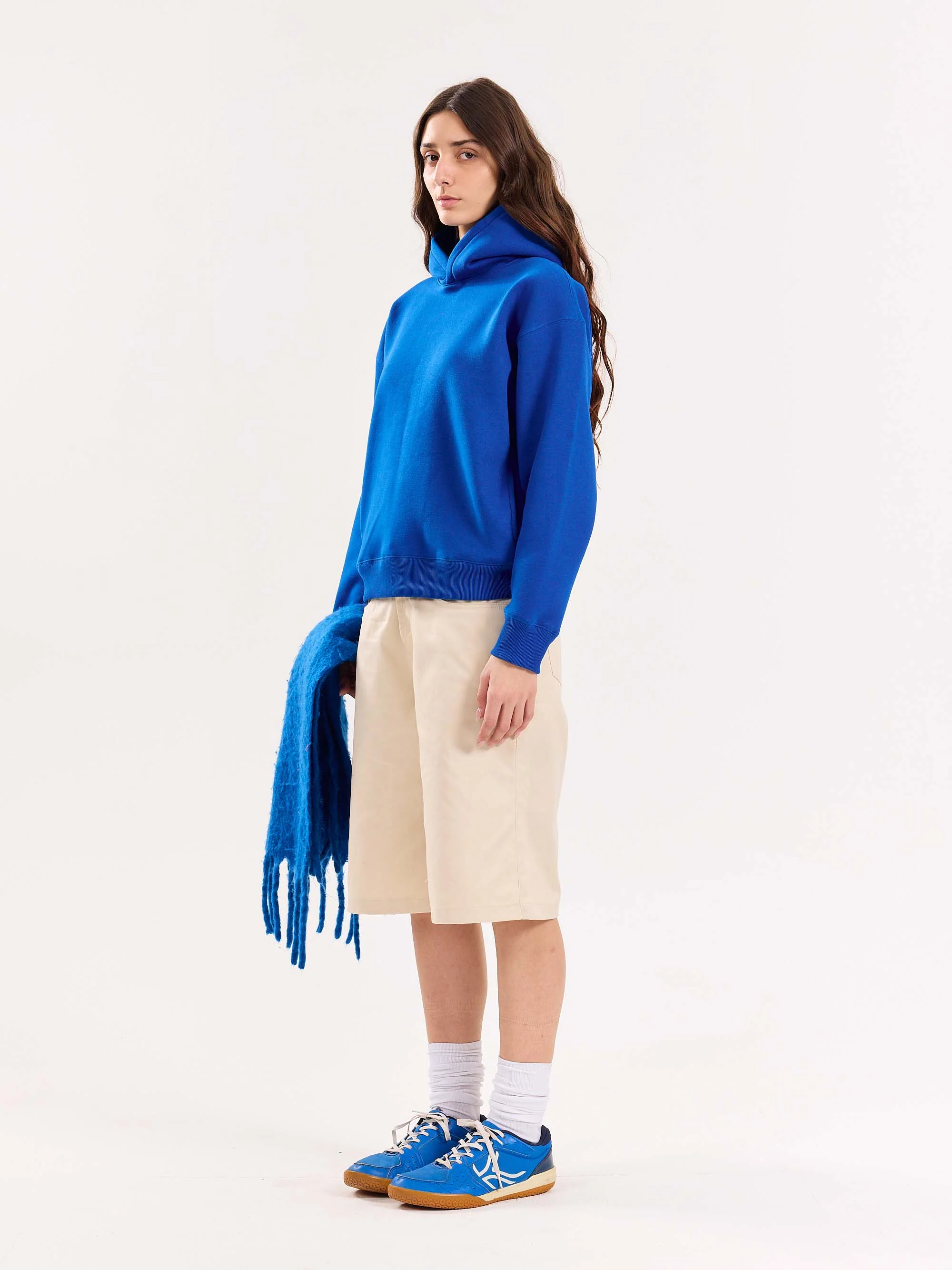 Blue Cropped Fit Hoodie - Image 5