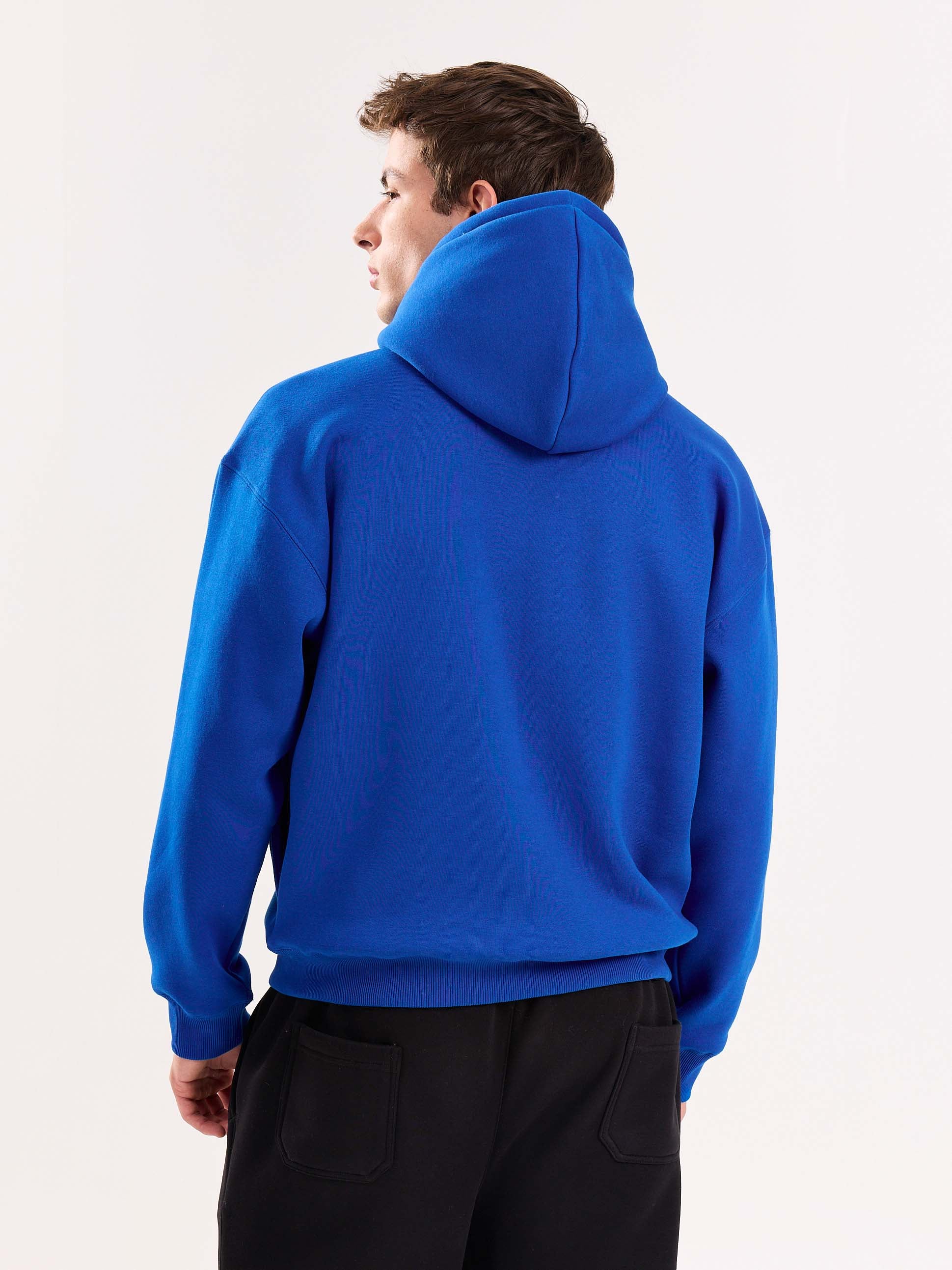 Blue Cropped Fit Hoodie - Image 8