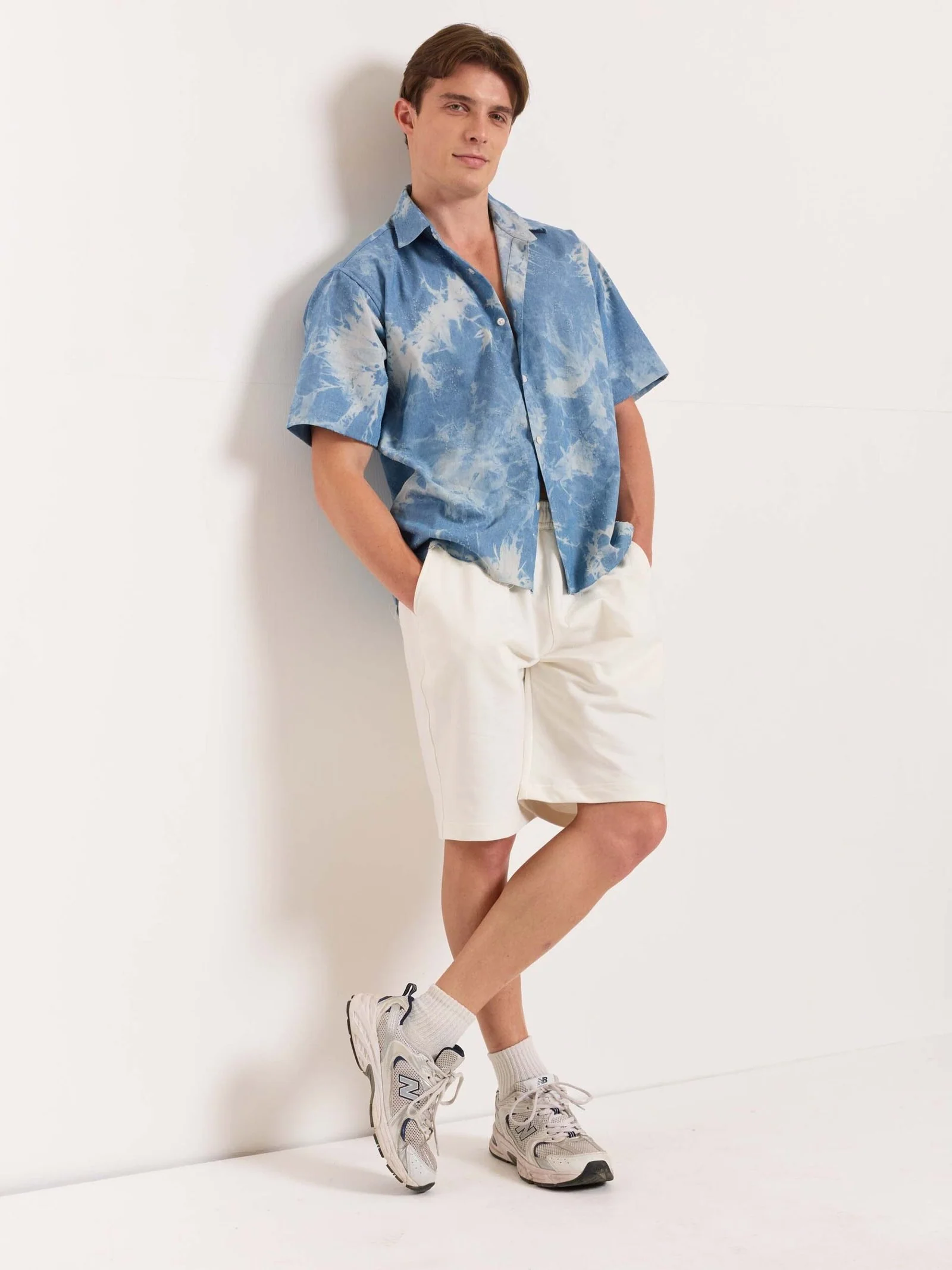 Star Embossed Denim - Cropped Shirt - Image 5