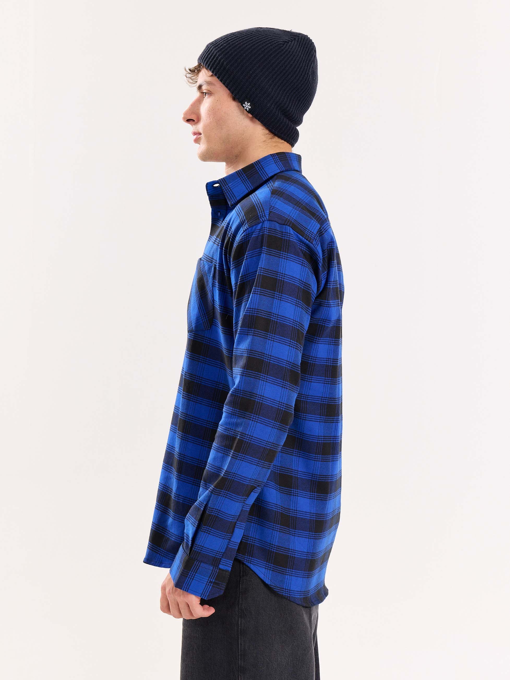 Blue Flannel Overshirt - Image 7