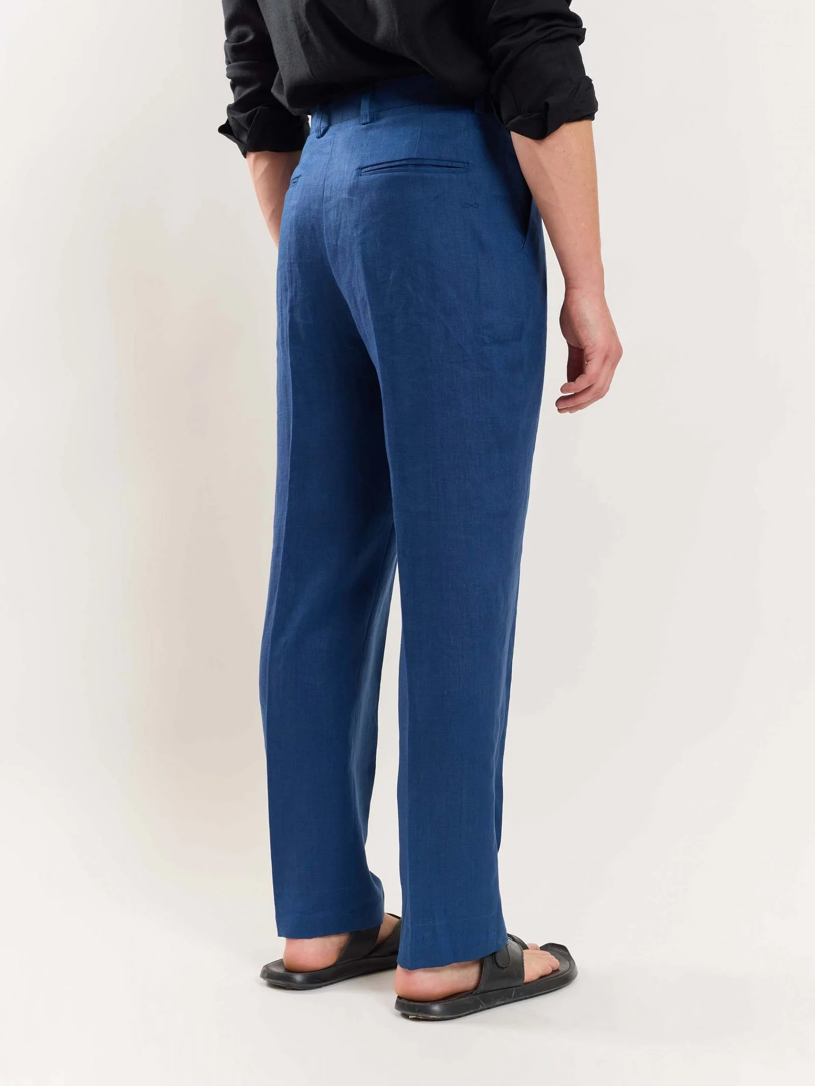 Blue Linen Trousers - Image 5