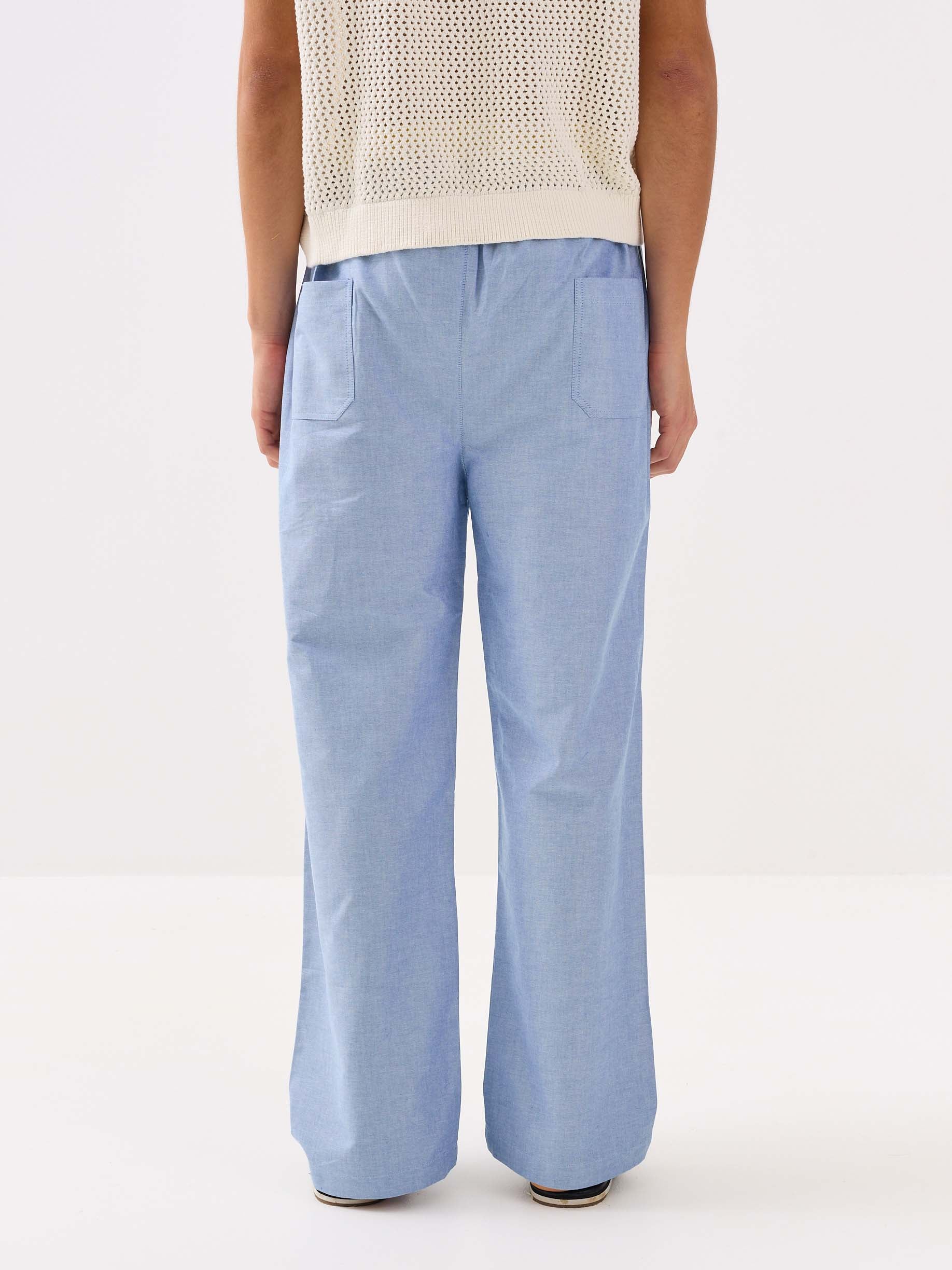 Blue Oxford Pull-on Pants - Image 8