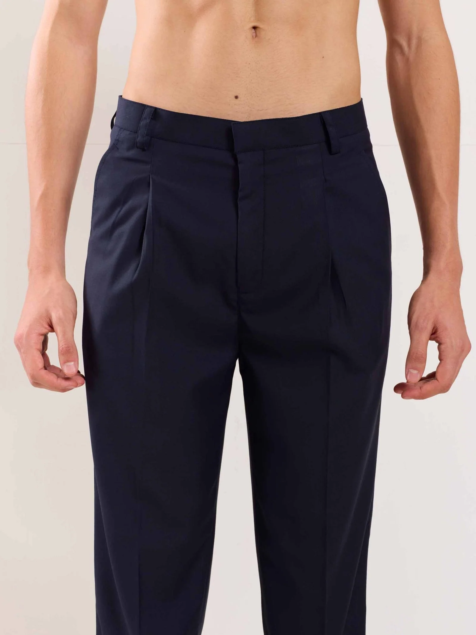 Blue Straight Fit Trousers - Image 4