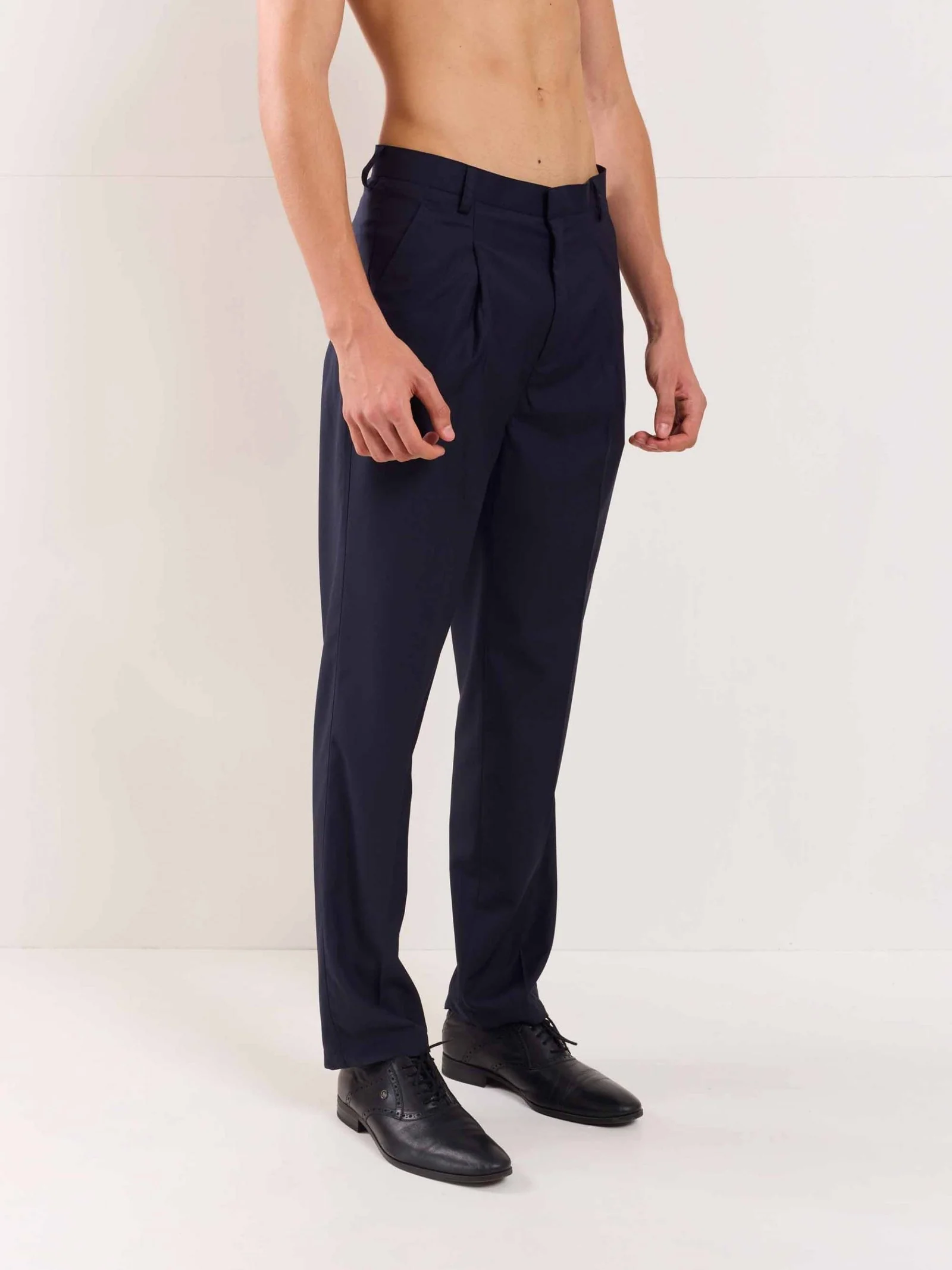 Blue Straight Fit Trousers - Image 5