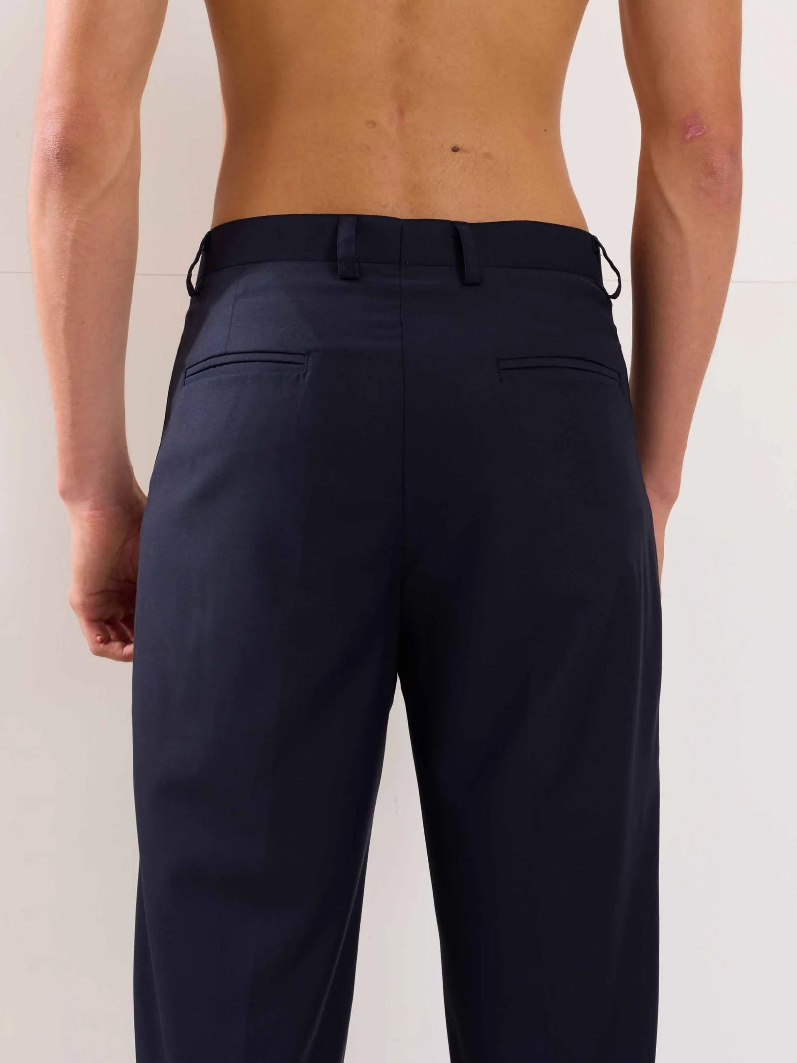 Blue Straight Fit Trousers - Image 8