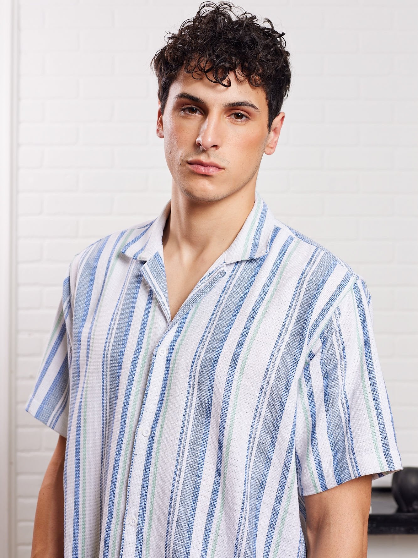 Blue Striped Knit Shirt - Image 3